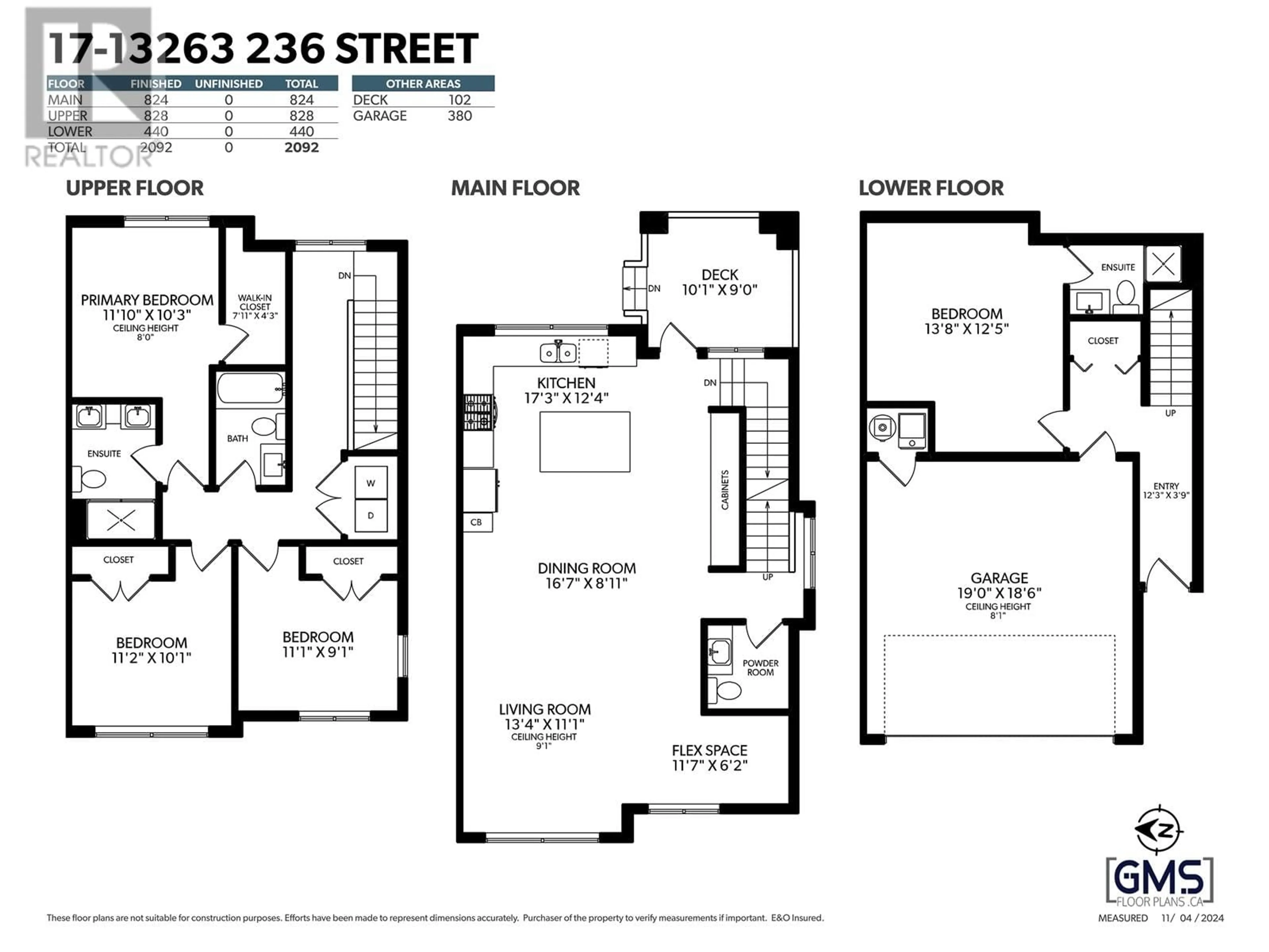 Floor plan for 17 13263 236 STREET, Maple Ridge British Columbia V4R0H3