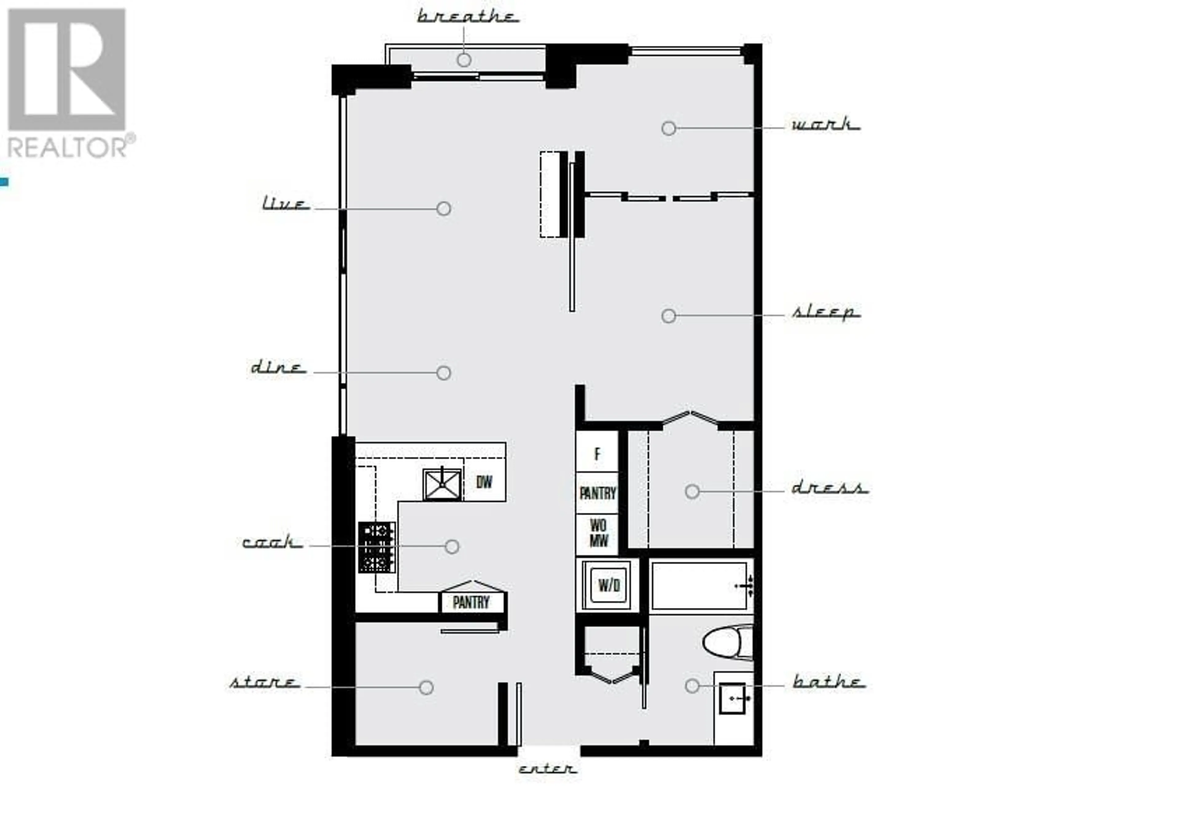Floor plan for 1207 - 108 1ST AVENUE, Vancouver British Columbia V5T0E4