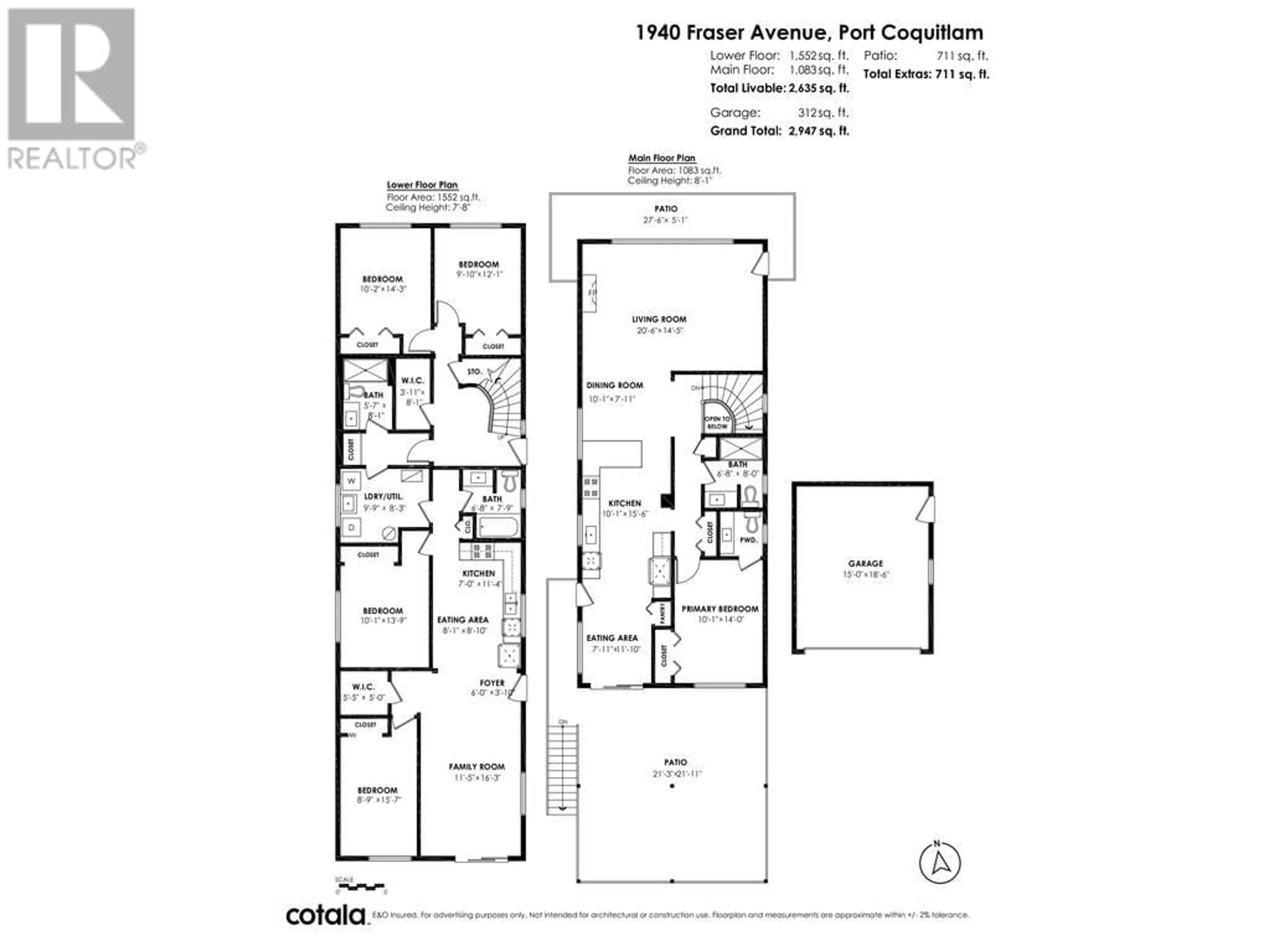 Floor plan for 1940 FRASER AVENUE, Port Coquitlam British Columbia V3B1N3