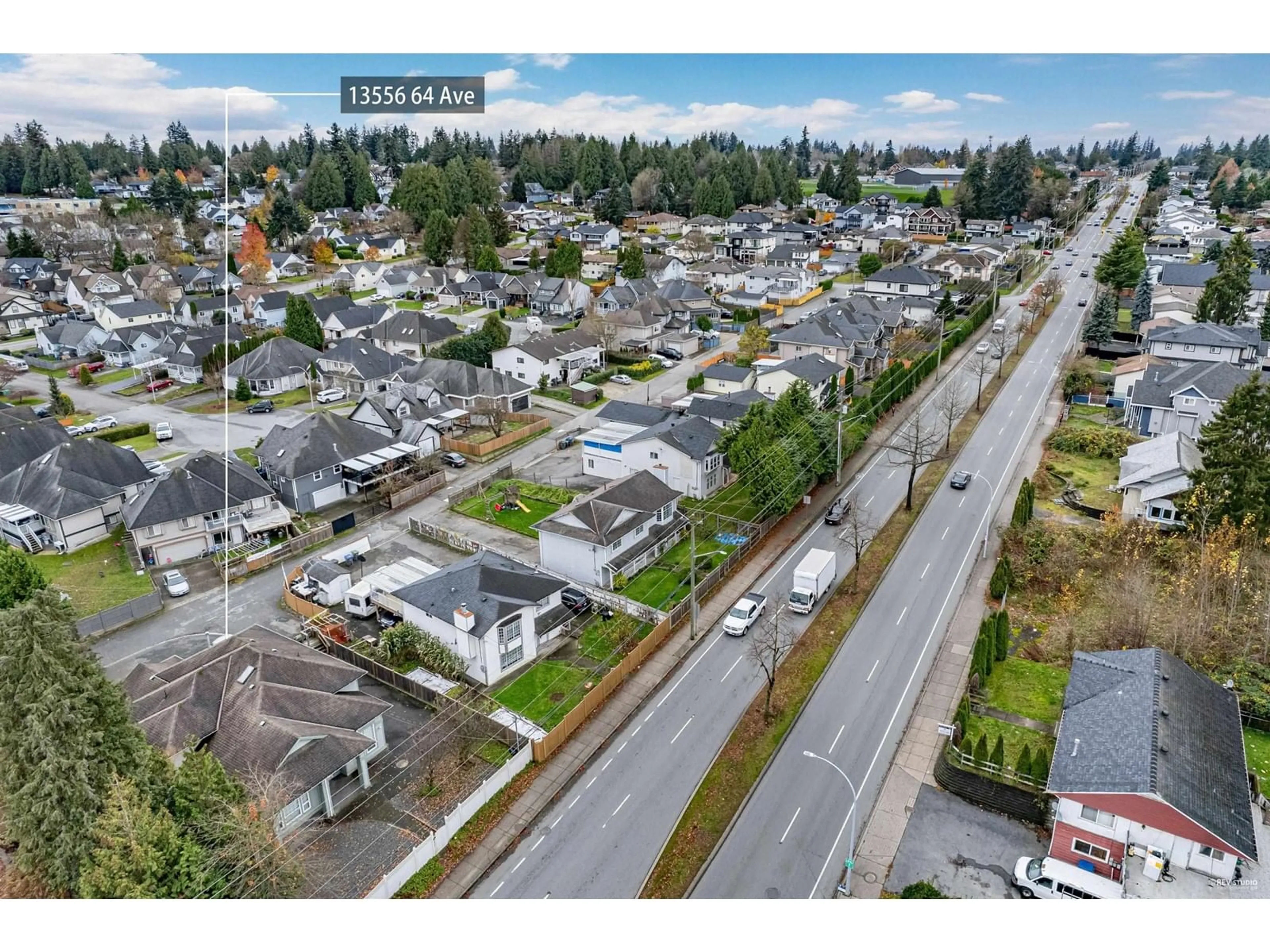 Frontside or backside of a home, the street view for 13556 64 AVENUE, Surrey British Columbia V3W1Y3