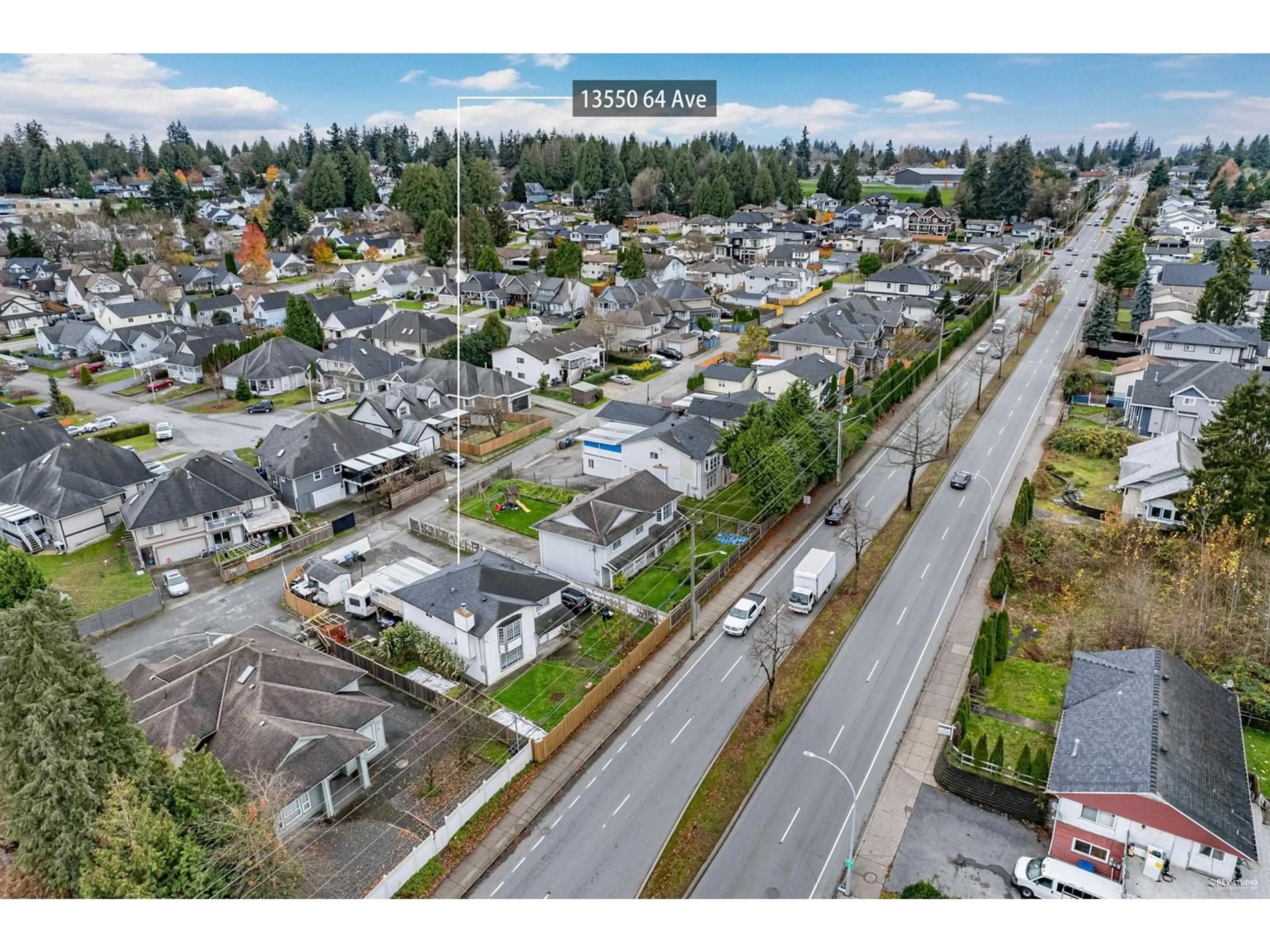 Frontside or backside of a home, the street view for 13550 64 AVENUE, Surrey British Columbia V3W1Y3