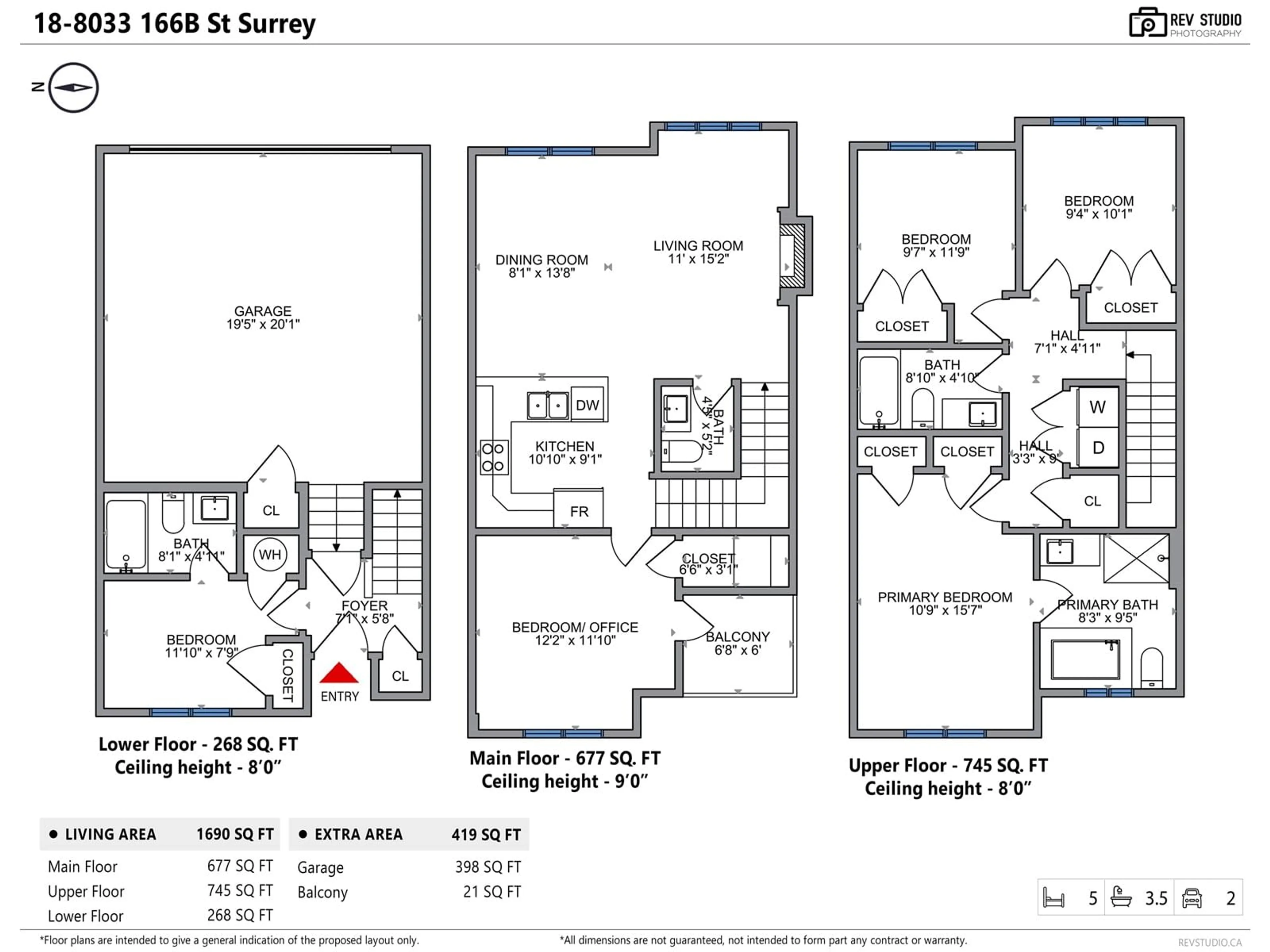 Floor plan for 18 8033 166B STREET, Surrey British Columbia V4N0G7