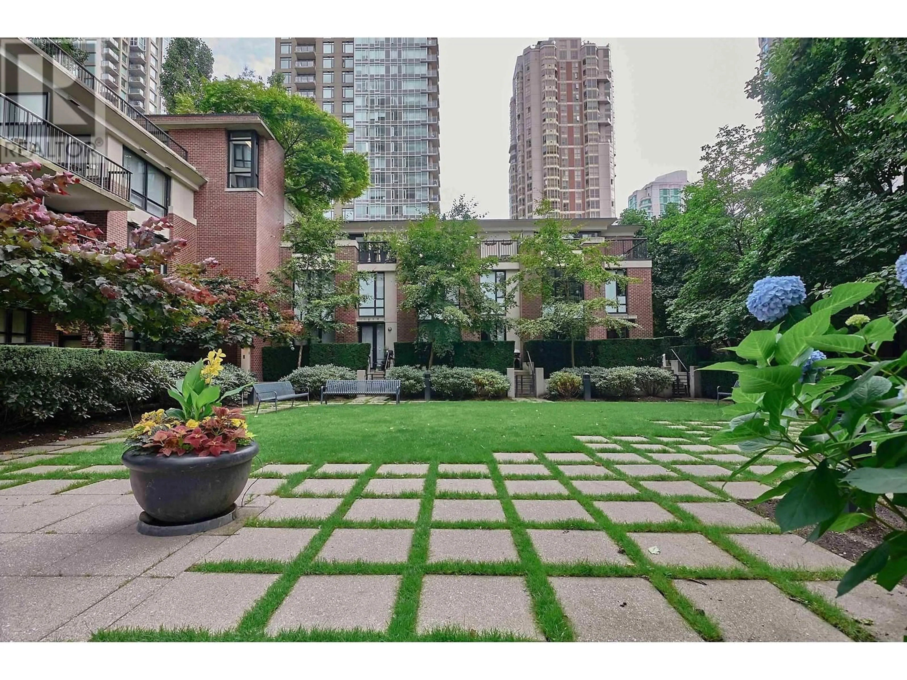 Patio, the fenced backyard for 402 928 HOMER STREET, Vancouver British Columbia V6B1T7