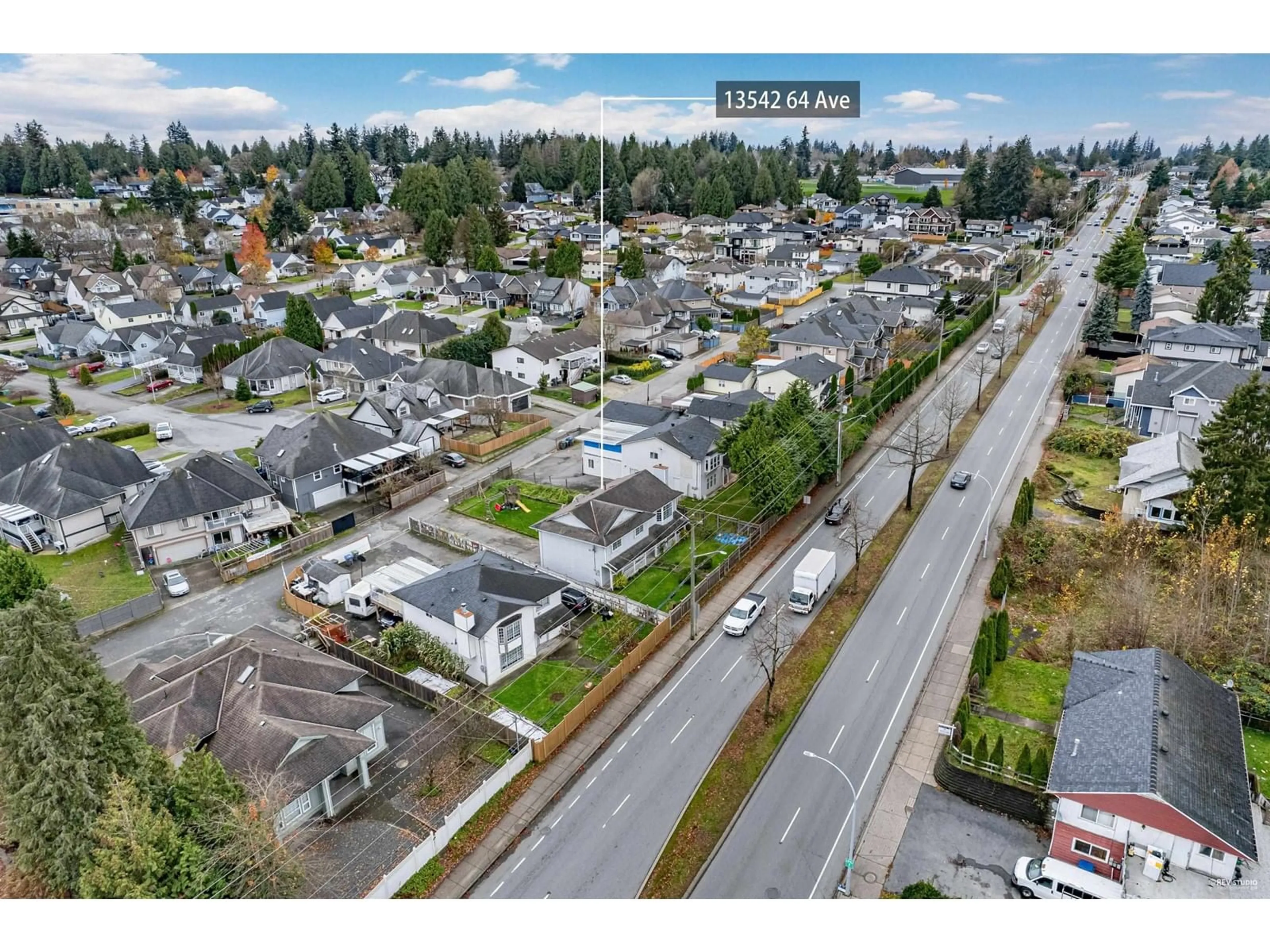 Frontside or backside of a home, the street view for 13542 64 AVENUE, Surrey British Columbia V3W1Y3