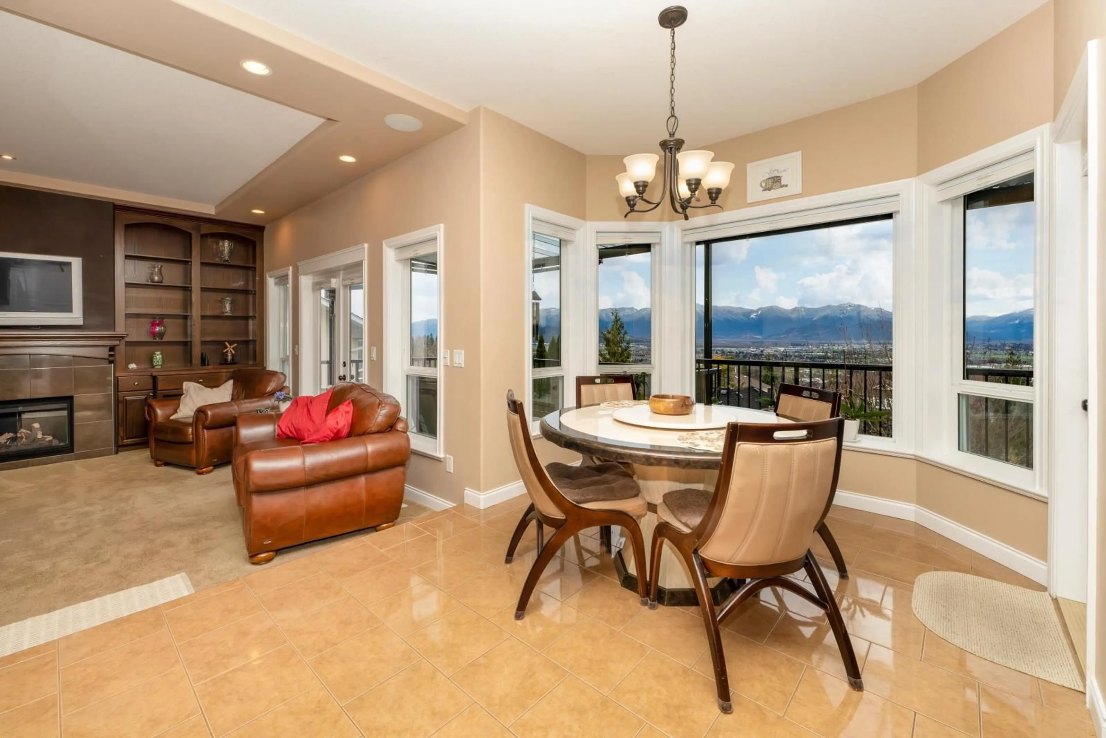 Dining room, ceramic floors, the view of mountain for 5306 GOLDSPRING PLACE, Chilliwack British Columbia V2R3Y3