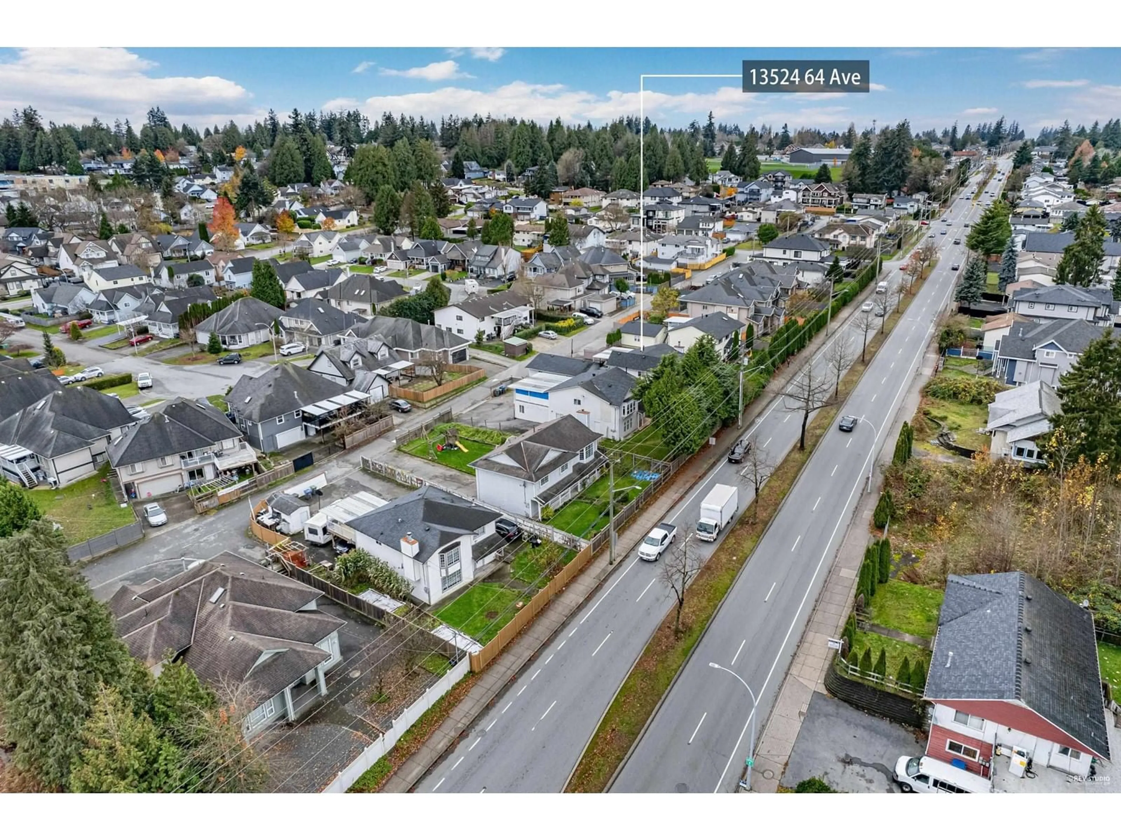 Frontside or backside of a home, the street view for 13524 64 AVENUE, Surrey British Columbia V3W1Y3