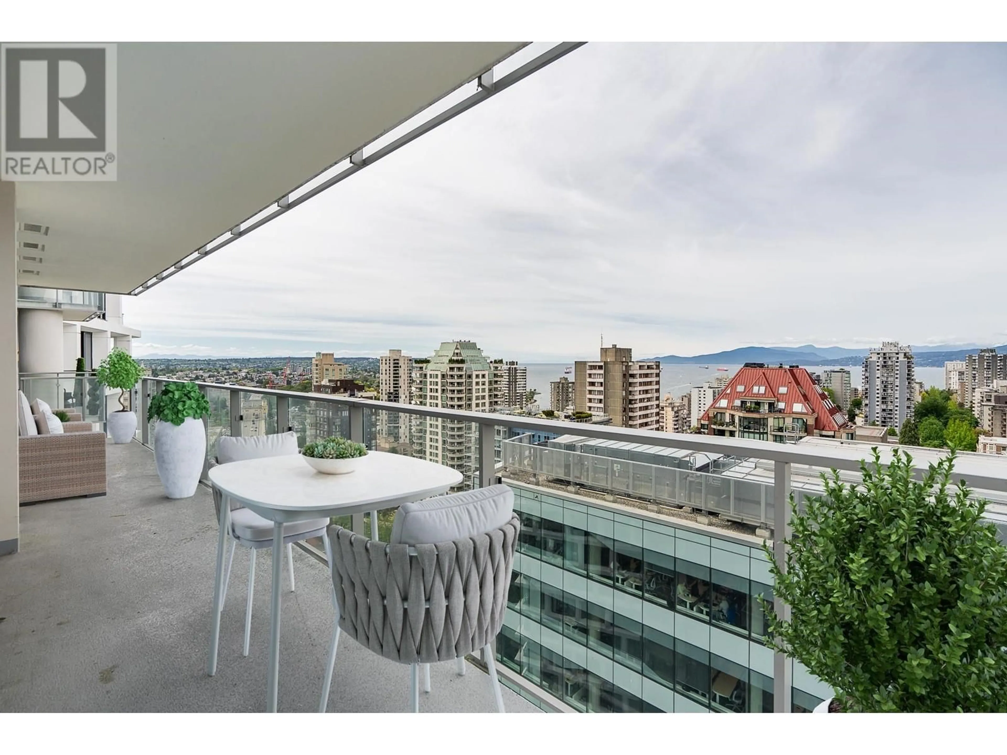 Balcony in the apartment for 2505 1289 HORNBY STREET, Vancouver British Columbia V6Z0G7