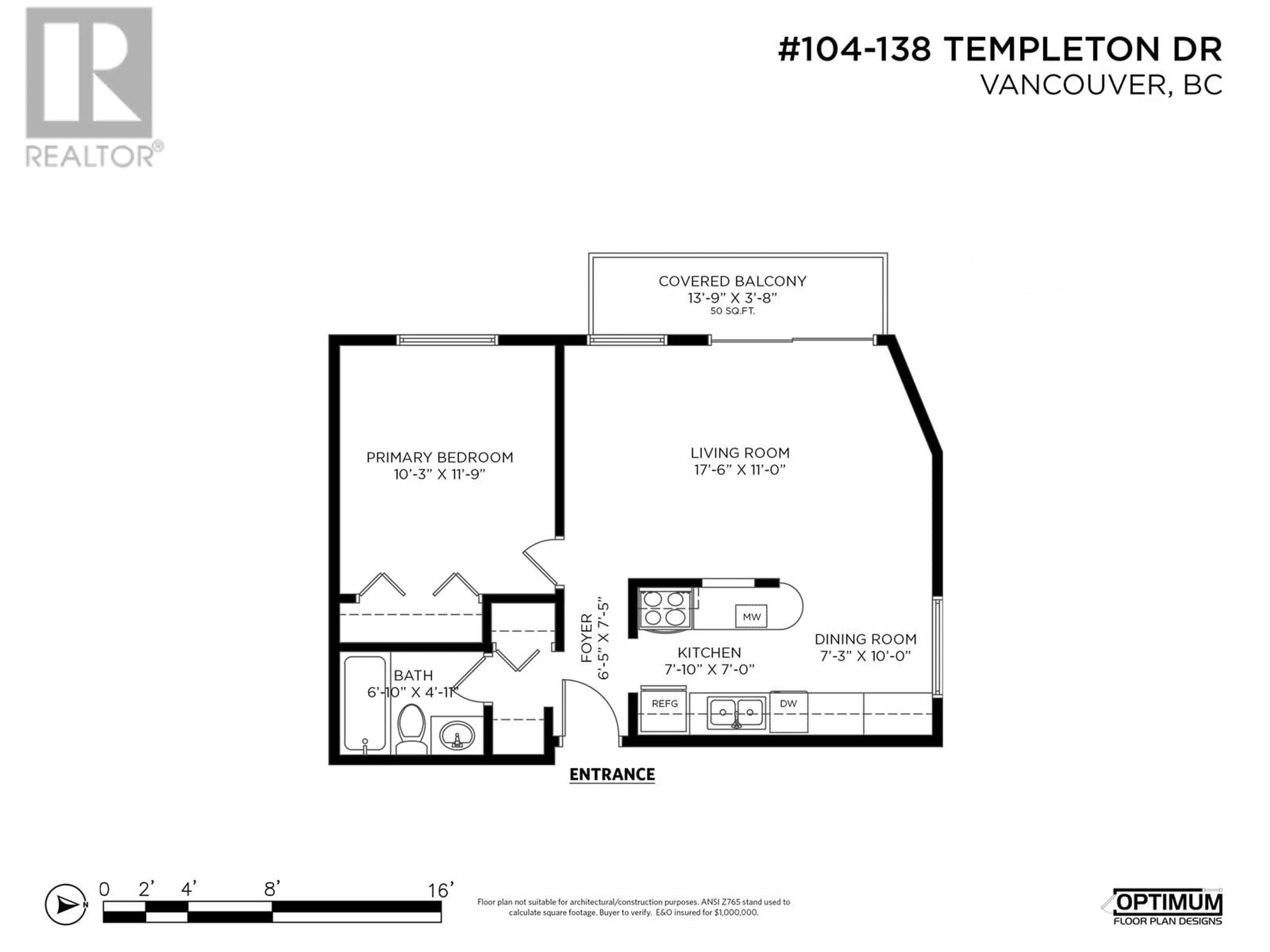 Floor plan for 104 138 TEMPLETON DRIVE, Vancouver British Columbia V5L4N3