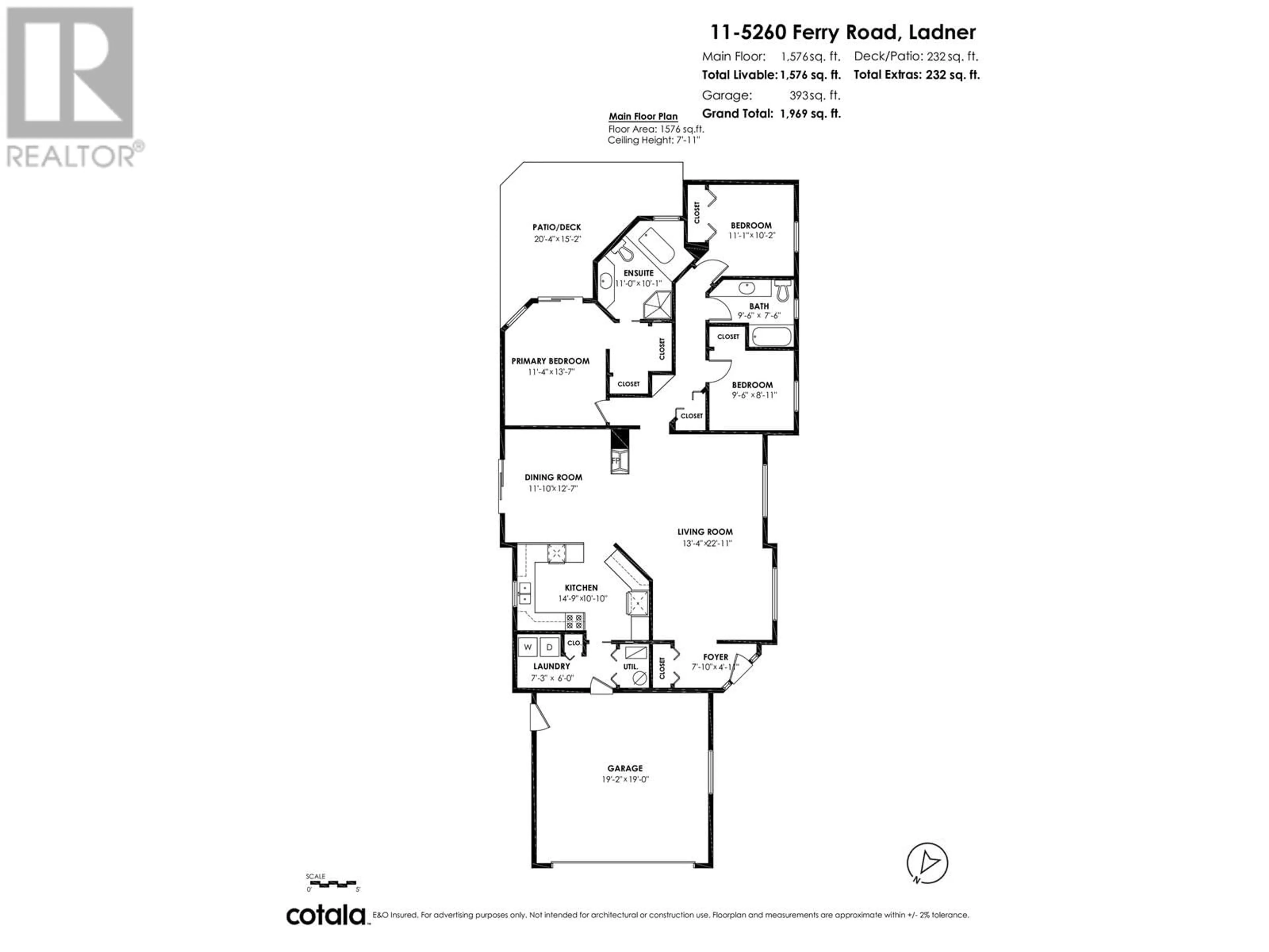 Floor plan for 11 5260 FERRY ROAD, Delta British Columbia V4K4Y4