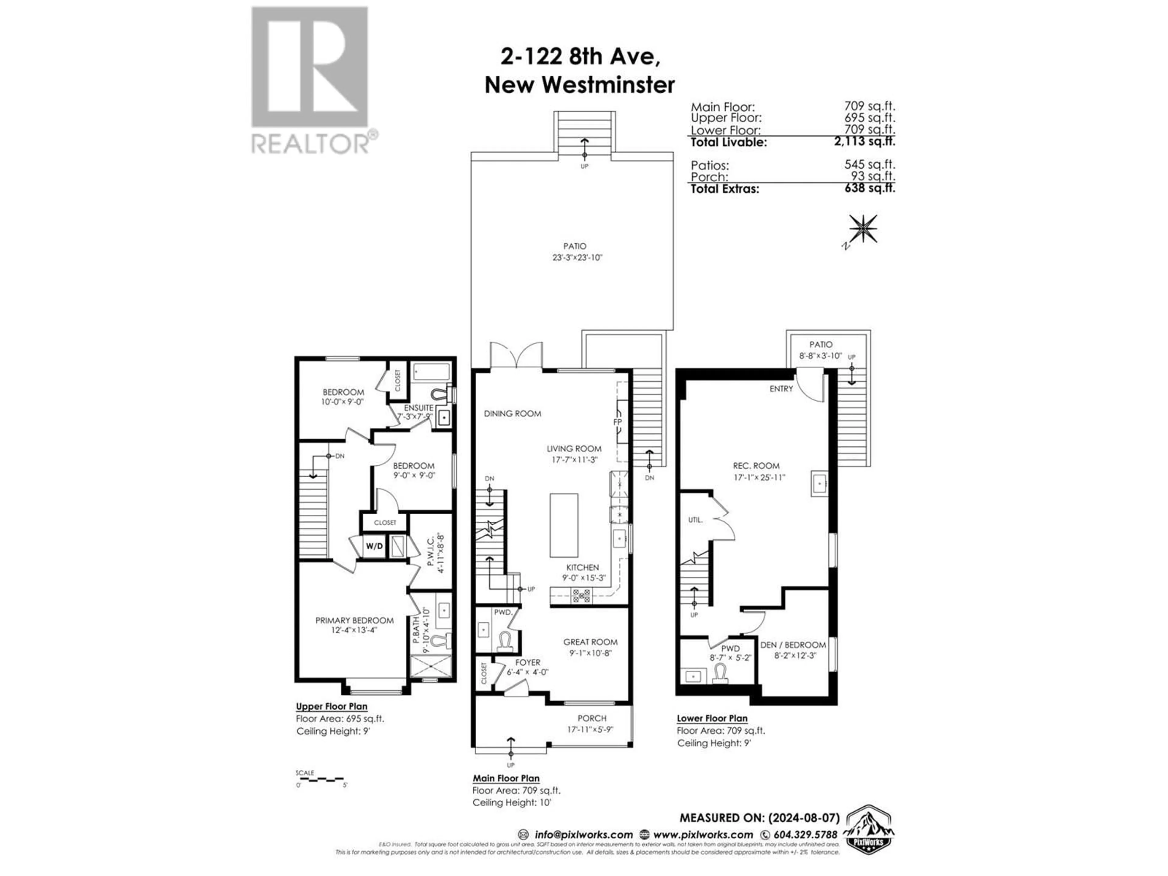 Floor plan for 2 122 EIGHTH AVENUE, New Westminster British Columbia V3L1X8