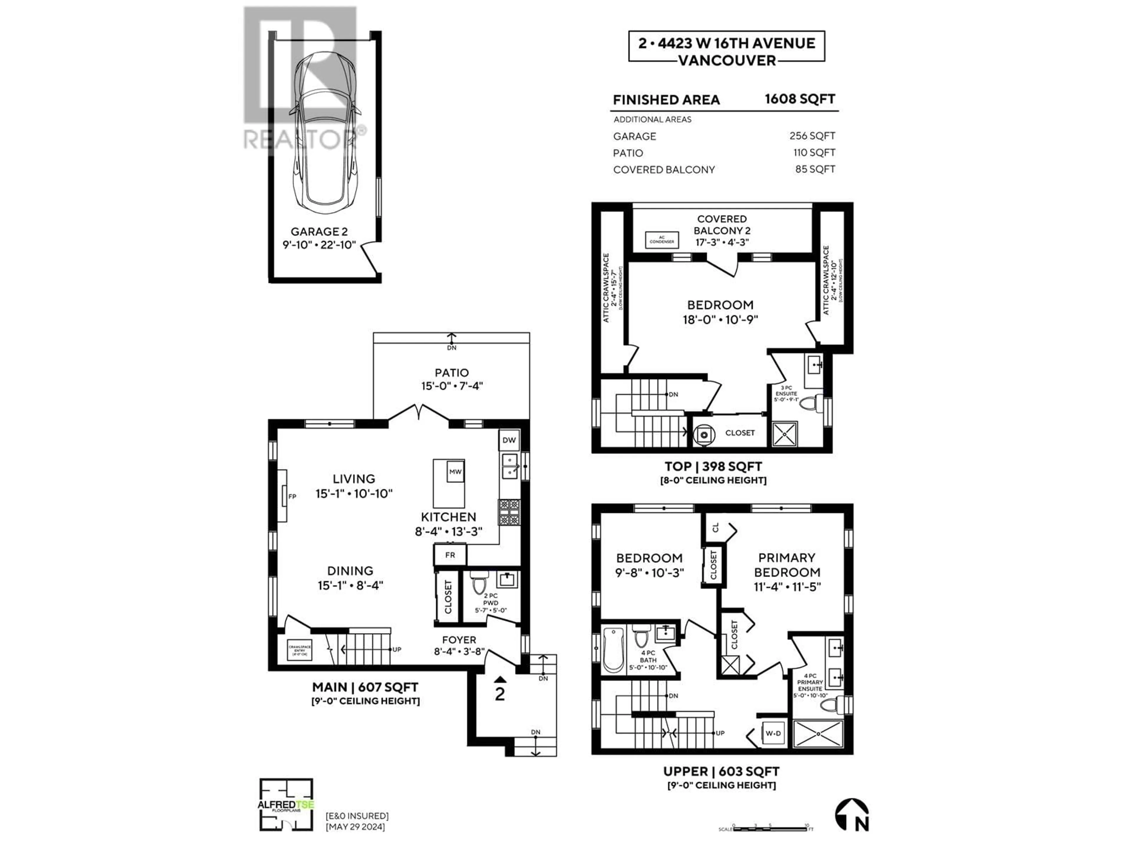 Floor plan for 2 4423 W 16TH AVENUE, Vancouver British Columbia V6R3E7