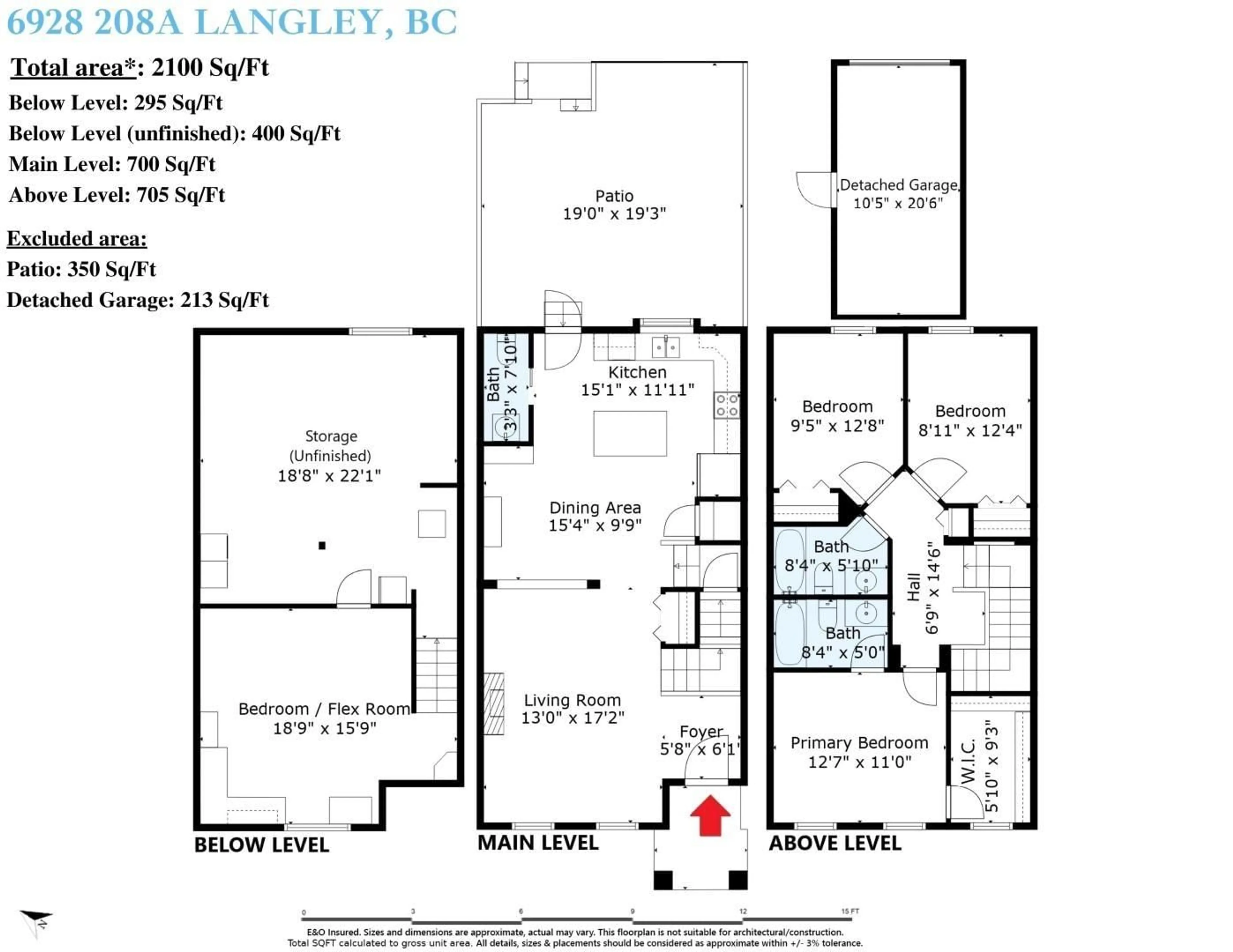 Floor plan for 6928 208A STREET, Langley British Columbia V2Y0G1