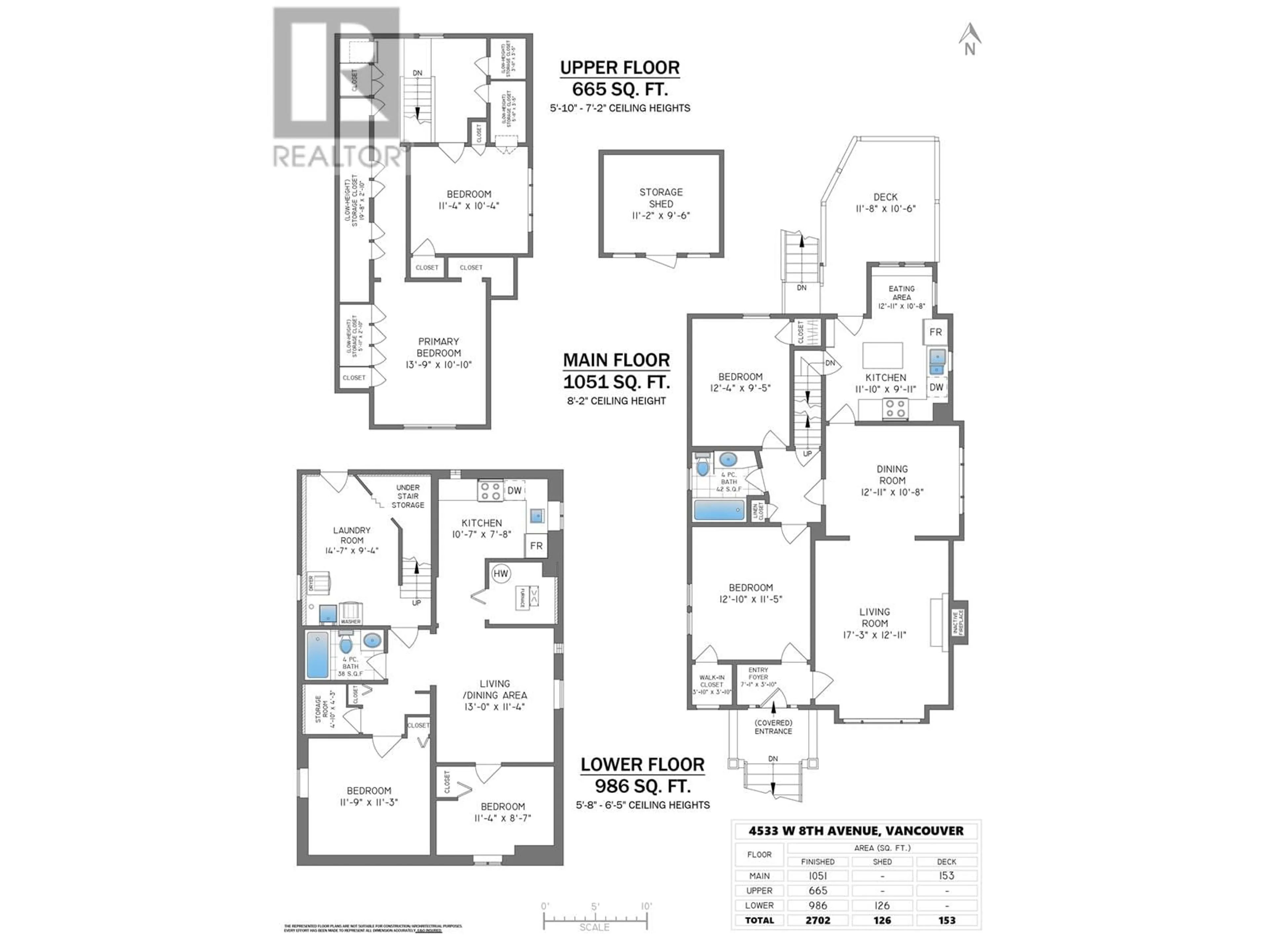 Floor plan for 4533 W 8TH AVENUE, Vancouver British Columbia V6R2A4