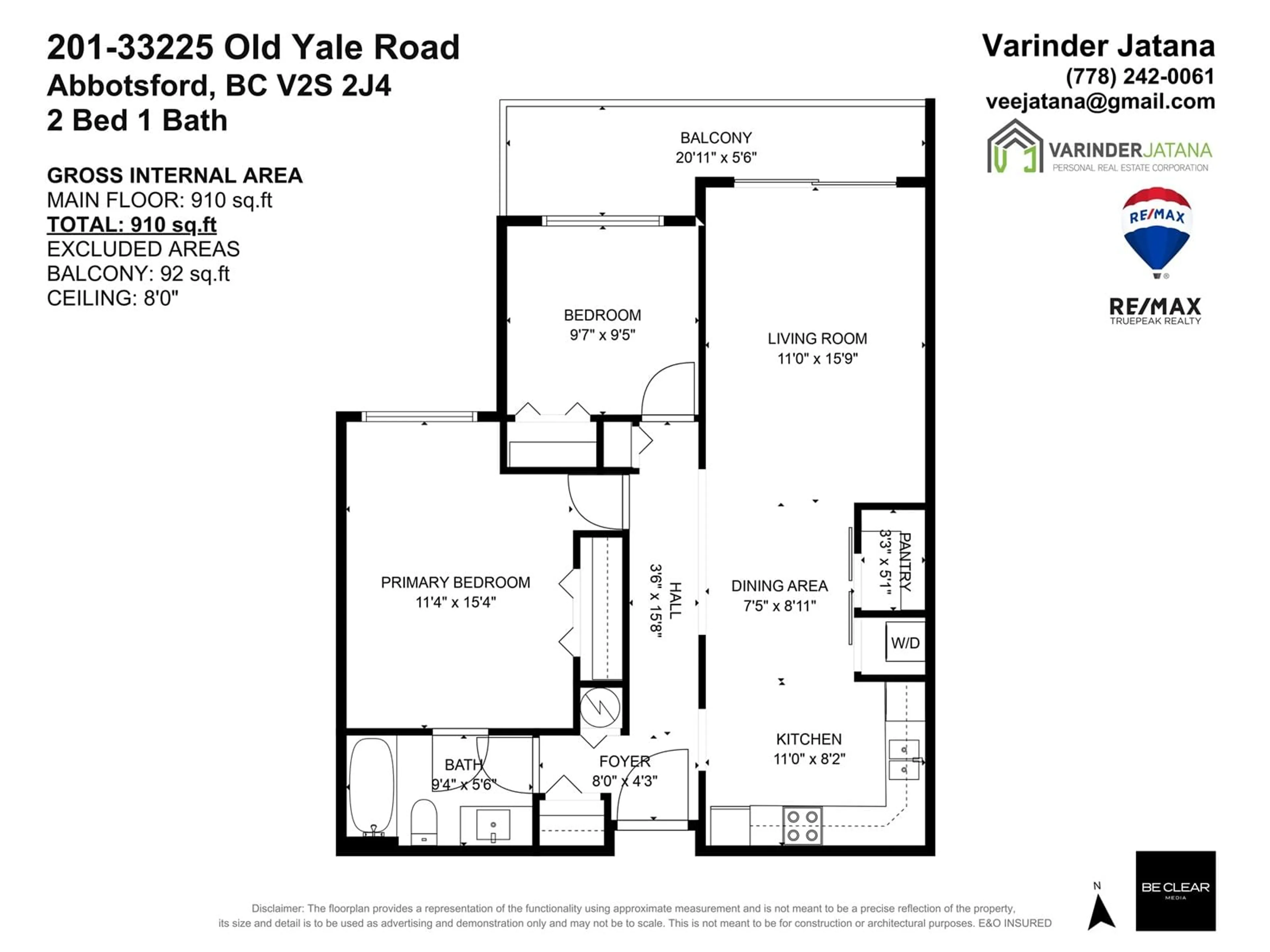 Floor plan for 201 33225 OLD YALE ROAD, Abbotsford British Columbia V2S2J4