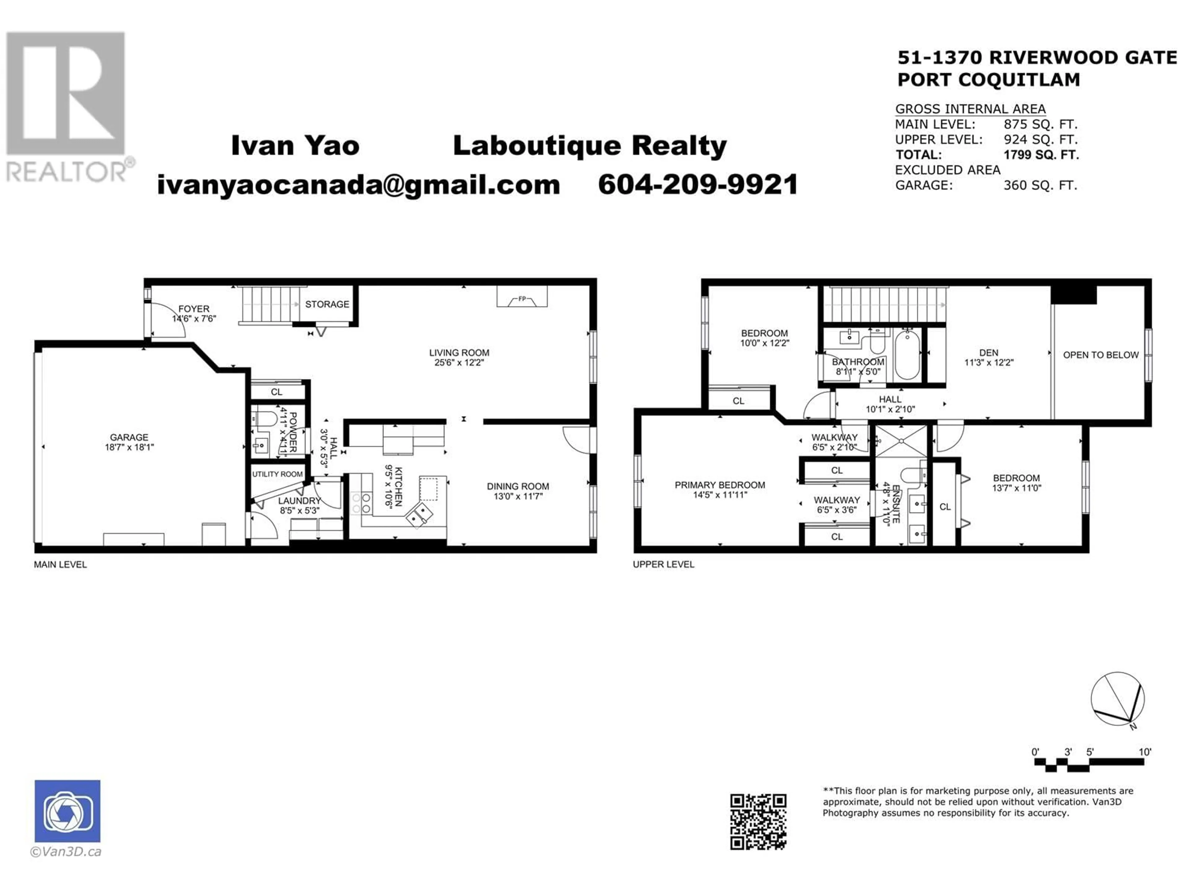 Floor plan for 51 1370 RIVERWOOD GATE, Port Coquitlam British Columbia V3B7V7