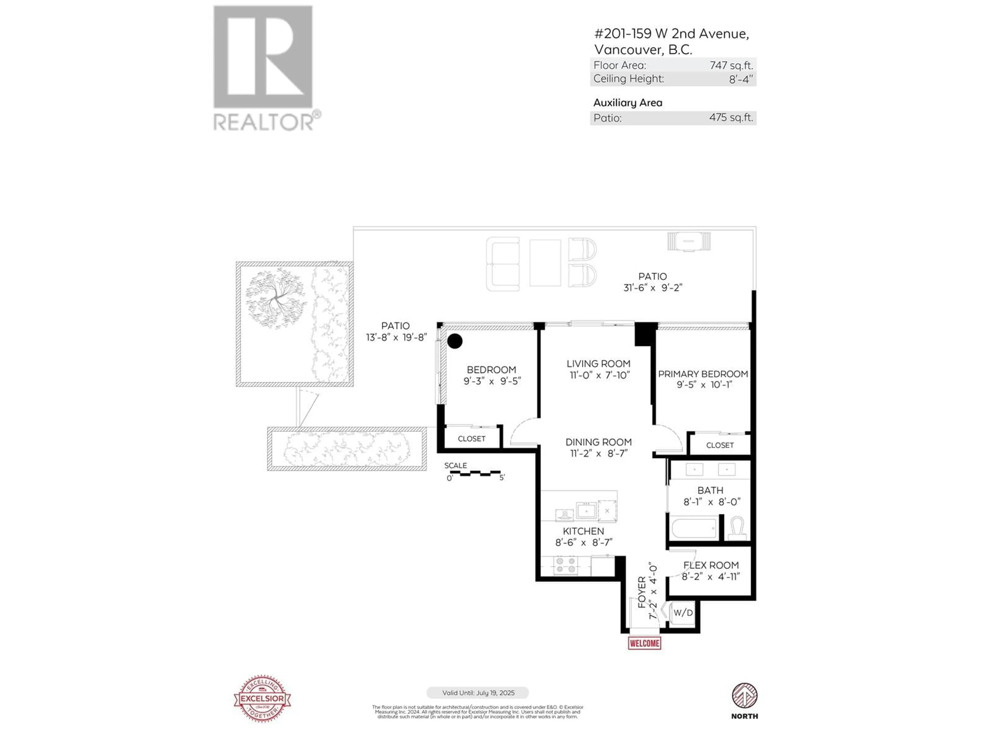 Floor plan for 201 159 W 2ND AVENUE, Vancouver British Columbia V5Y0L8