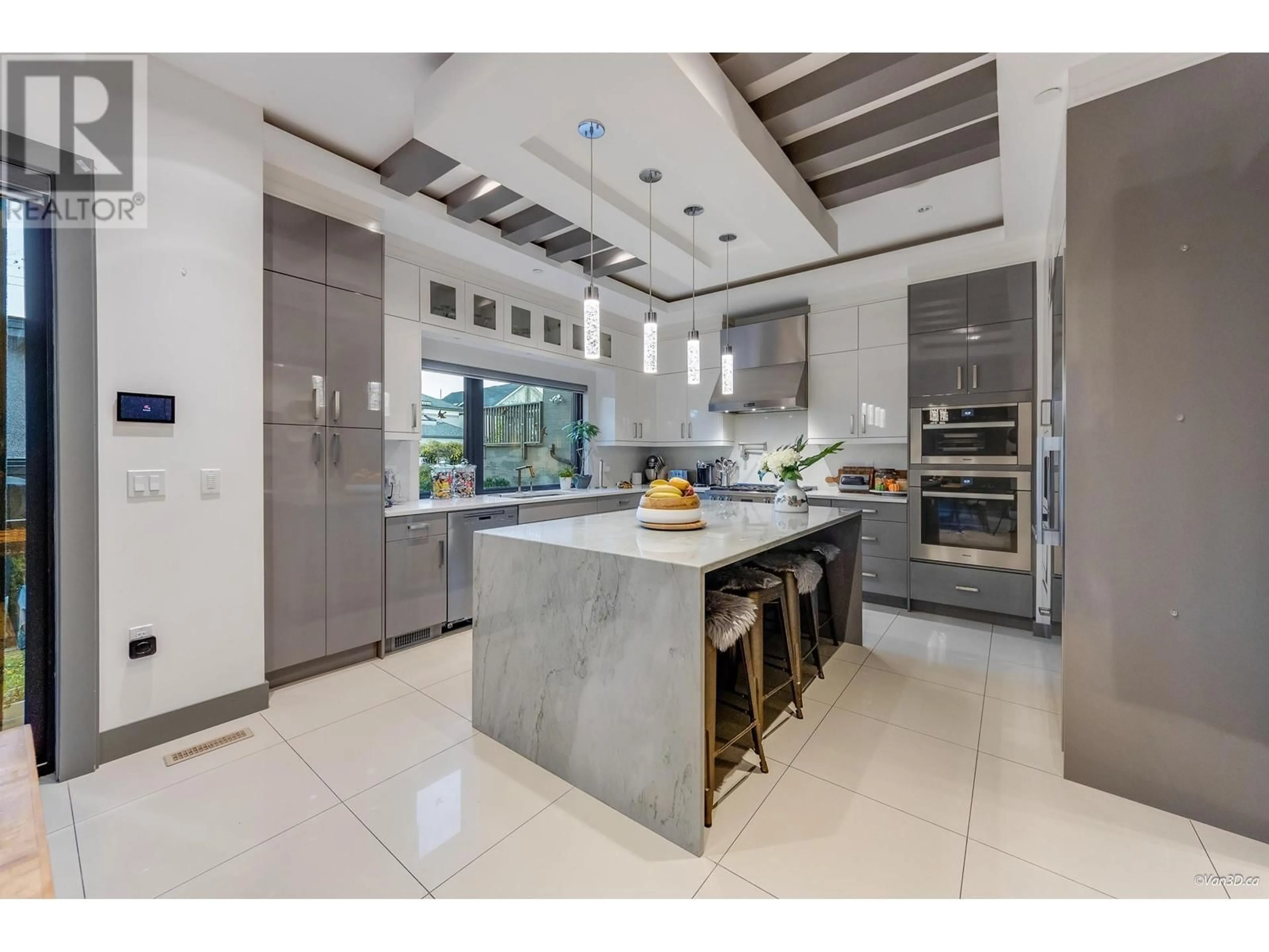 Contemporary kitchen, cement floor for 4473 W 5TH AVENUE, Vancouver British Columbia V6R1S4