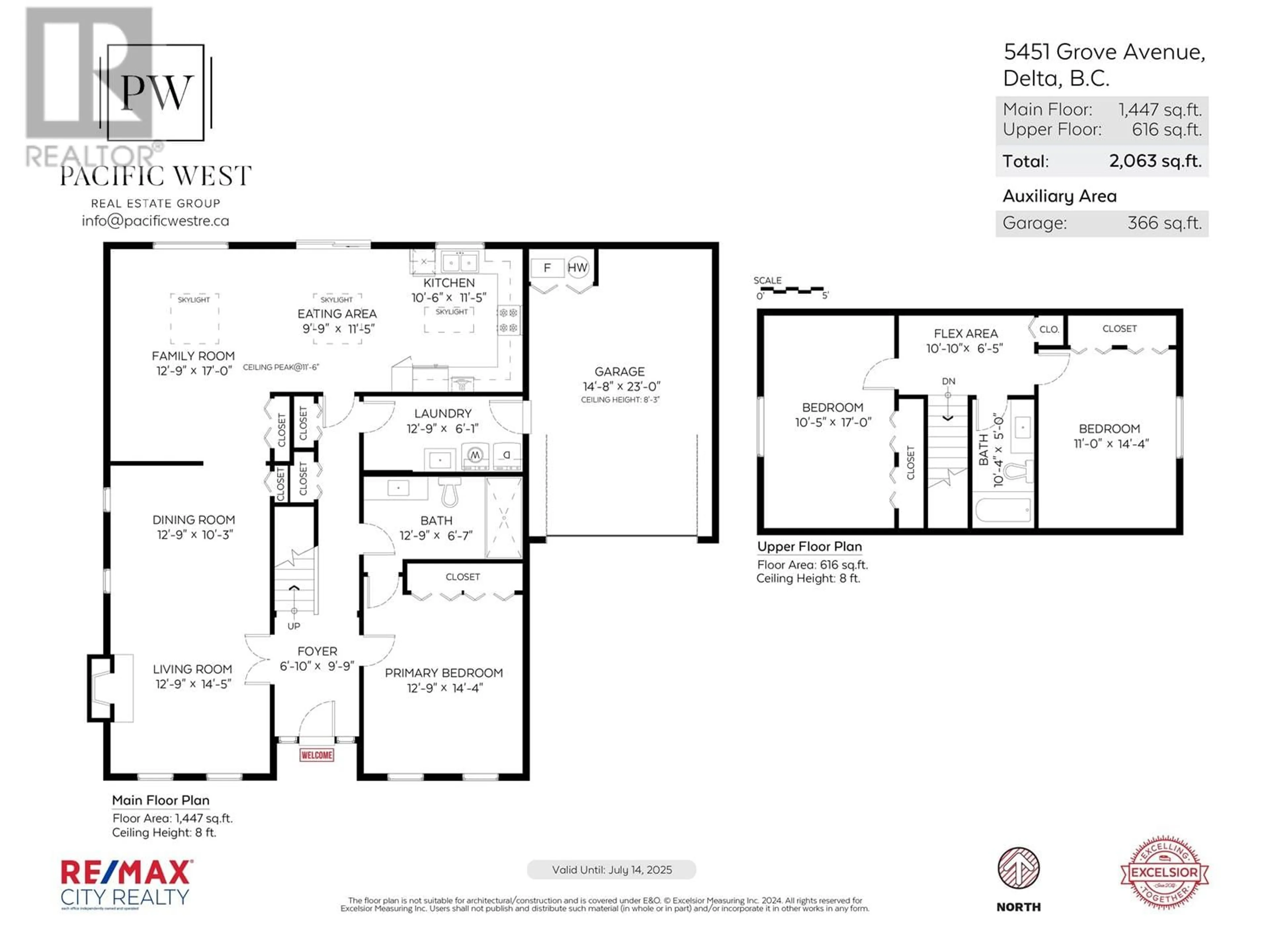 Floor plan for 5451 GROVE AVENUE, Delta British Columbia V4K2A6