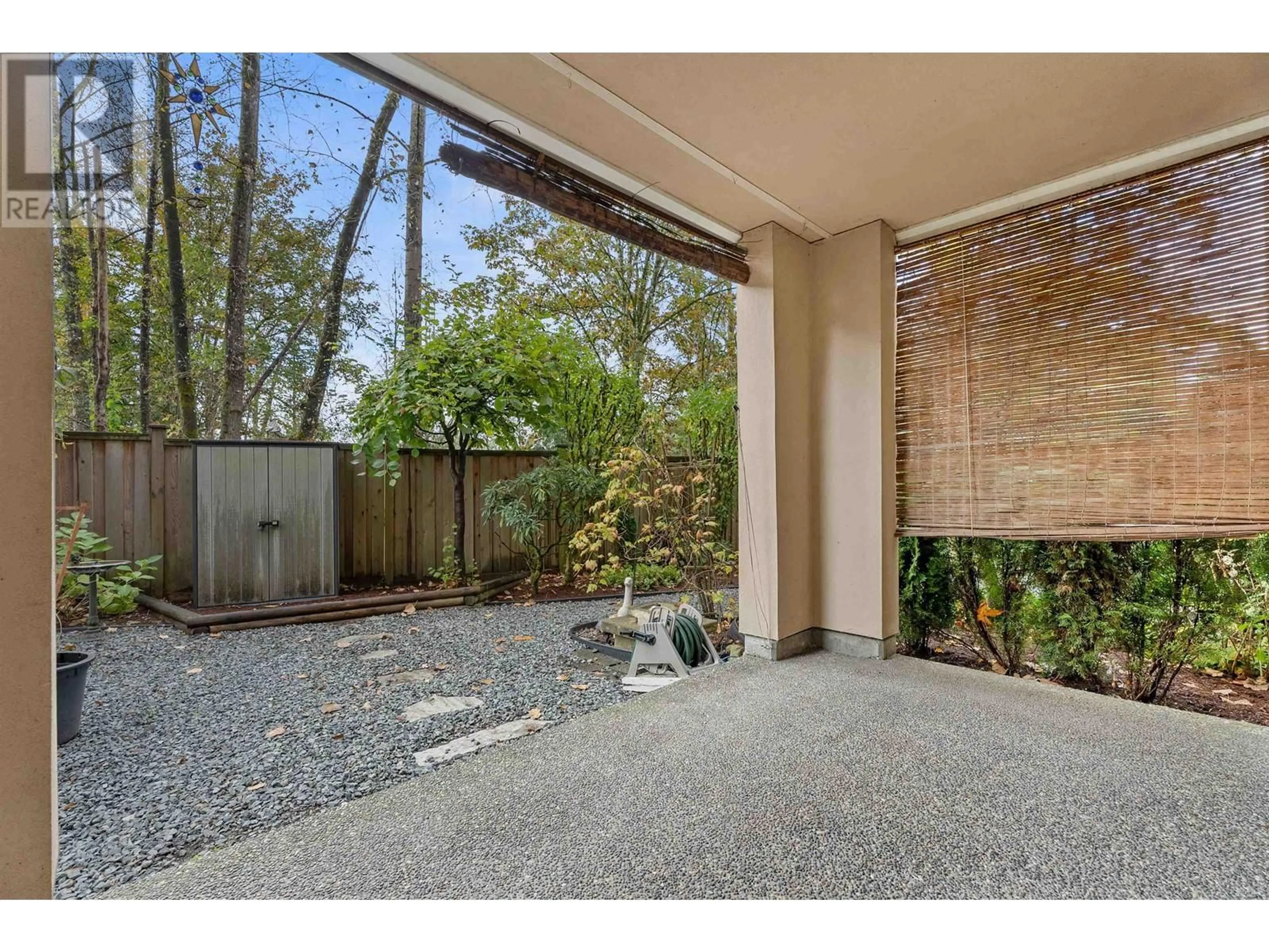 Patio, the fenced backyard for 103 22722 LOUGHEED HIGHWAY, Maple Ridge British Columbia V2X2V6