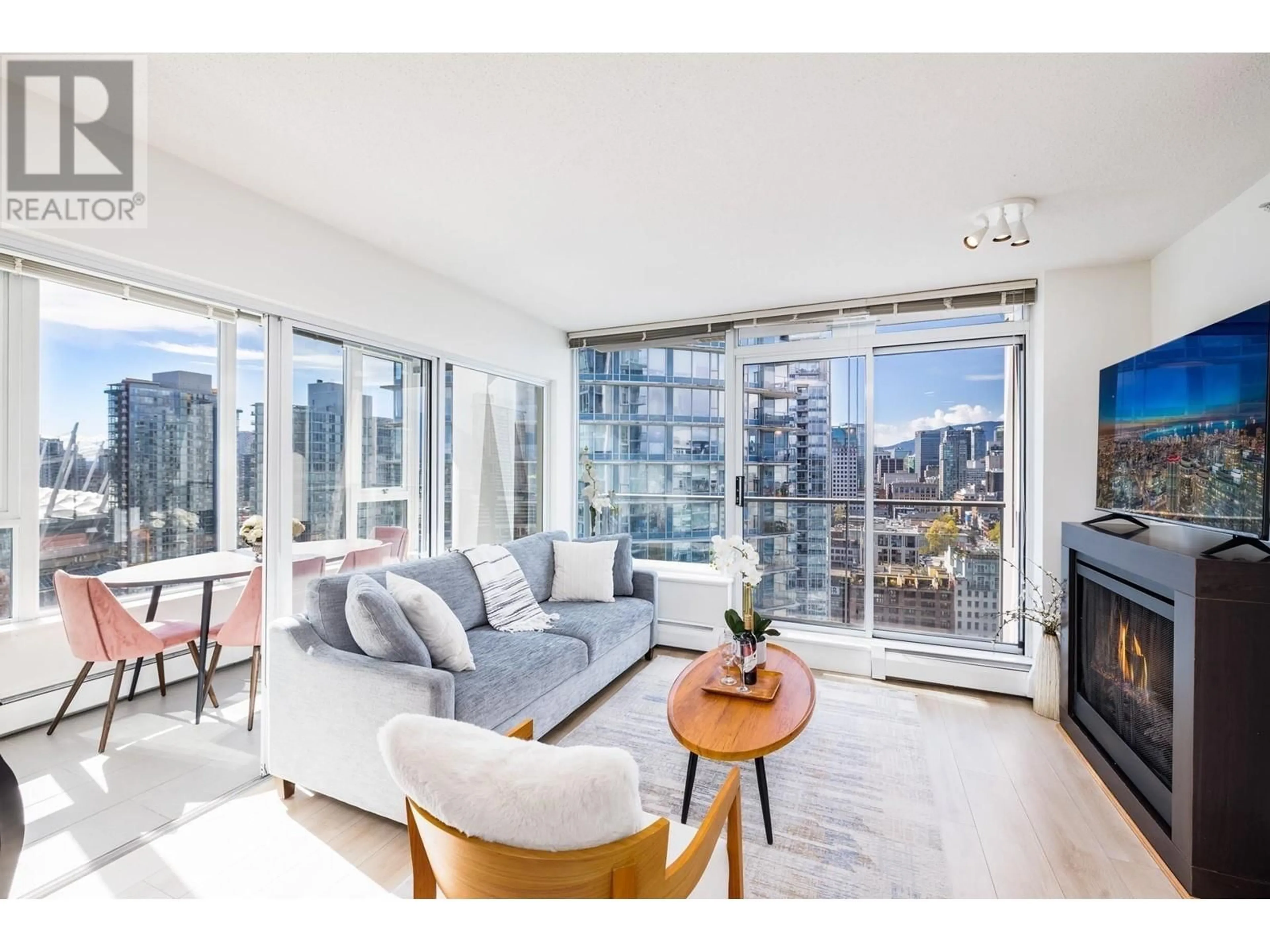 Living room, wood floors for 2906 688 ABBOTT STREET, Vancouver British Columbia V6B0B9