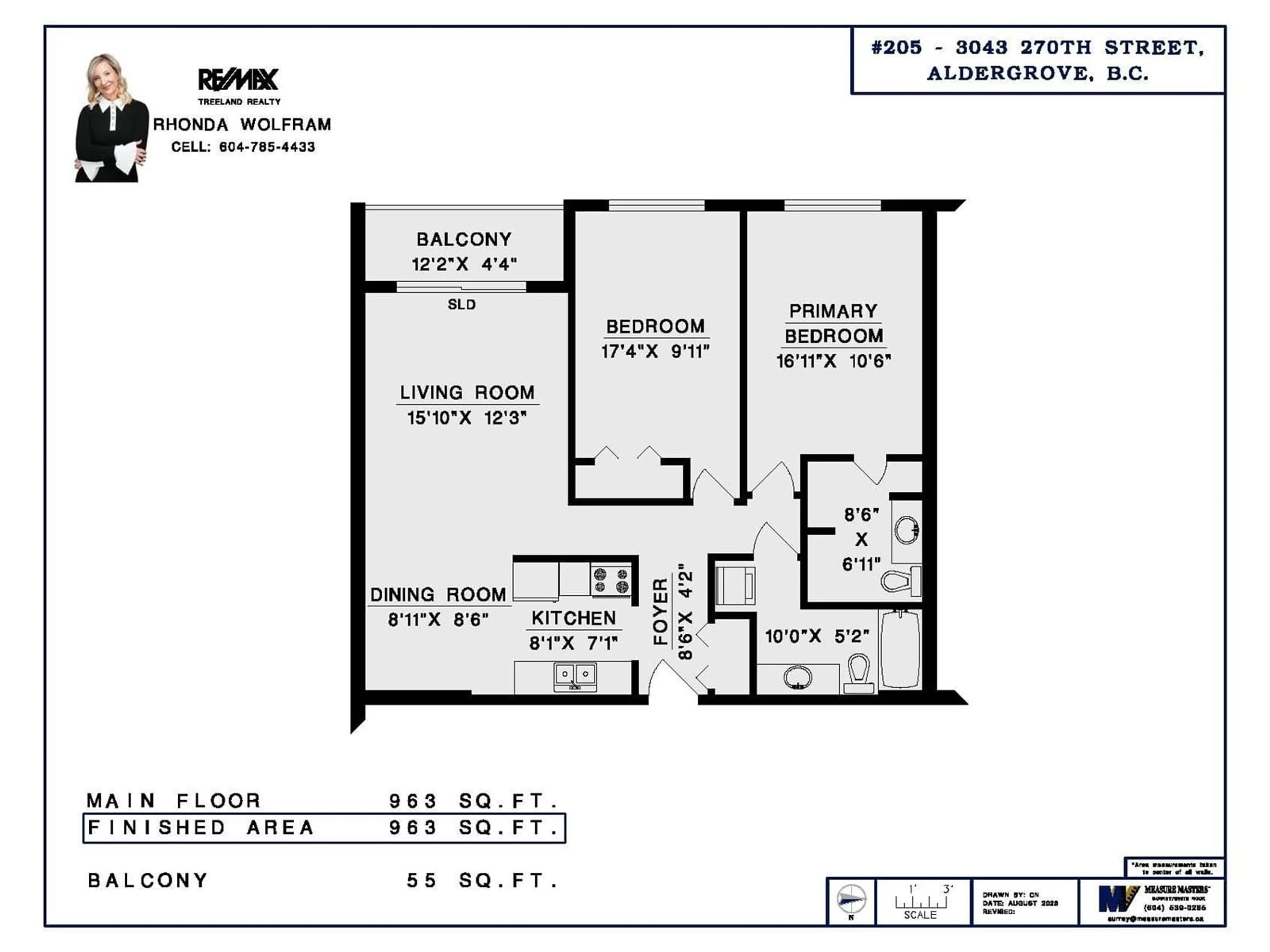 Floor plan for 205 3043 270 STREET, Langley British Columbia V4W3M2