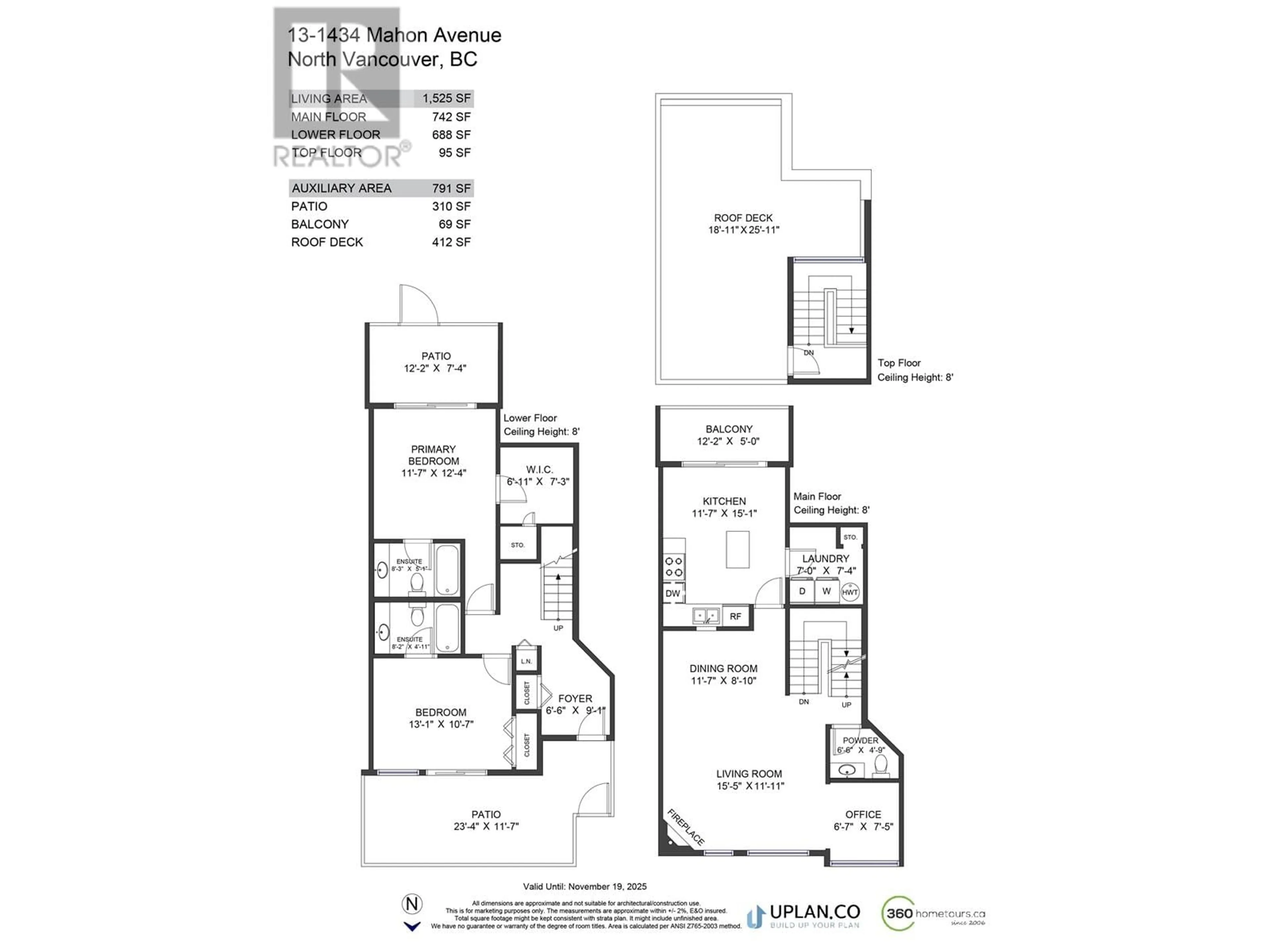 Floor plan for 13 1434 MAHON AVENUE, North Vancouver British Columbia V7M2S4