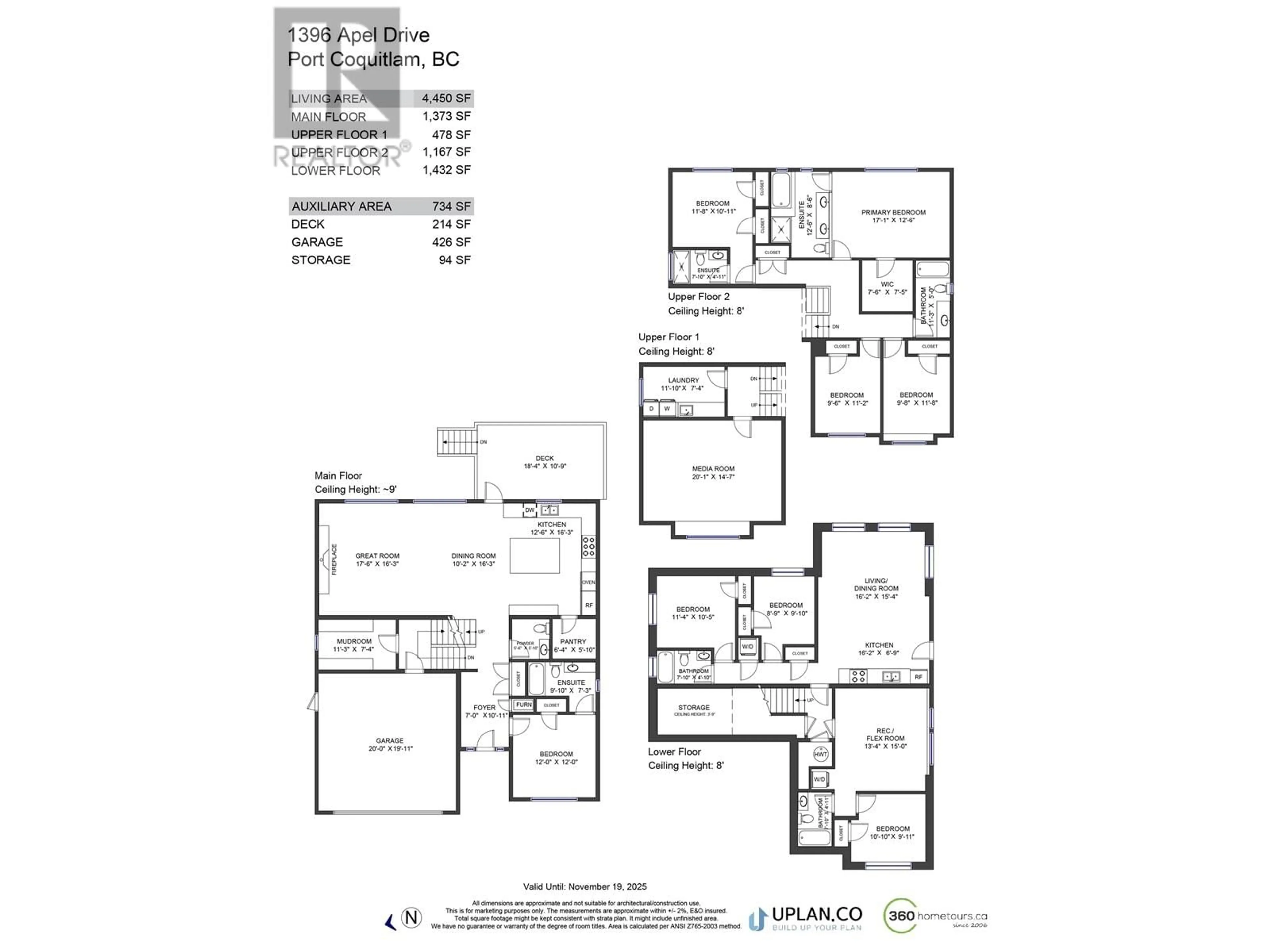 Floor plan for 1396 APEL DRIVE, Port Coquitlam British Columbia V3B2V2