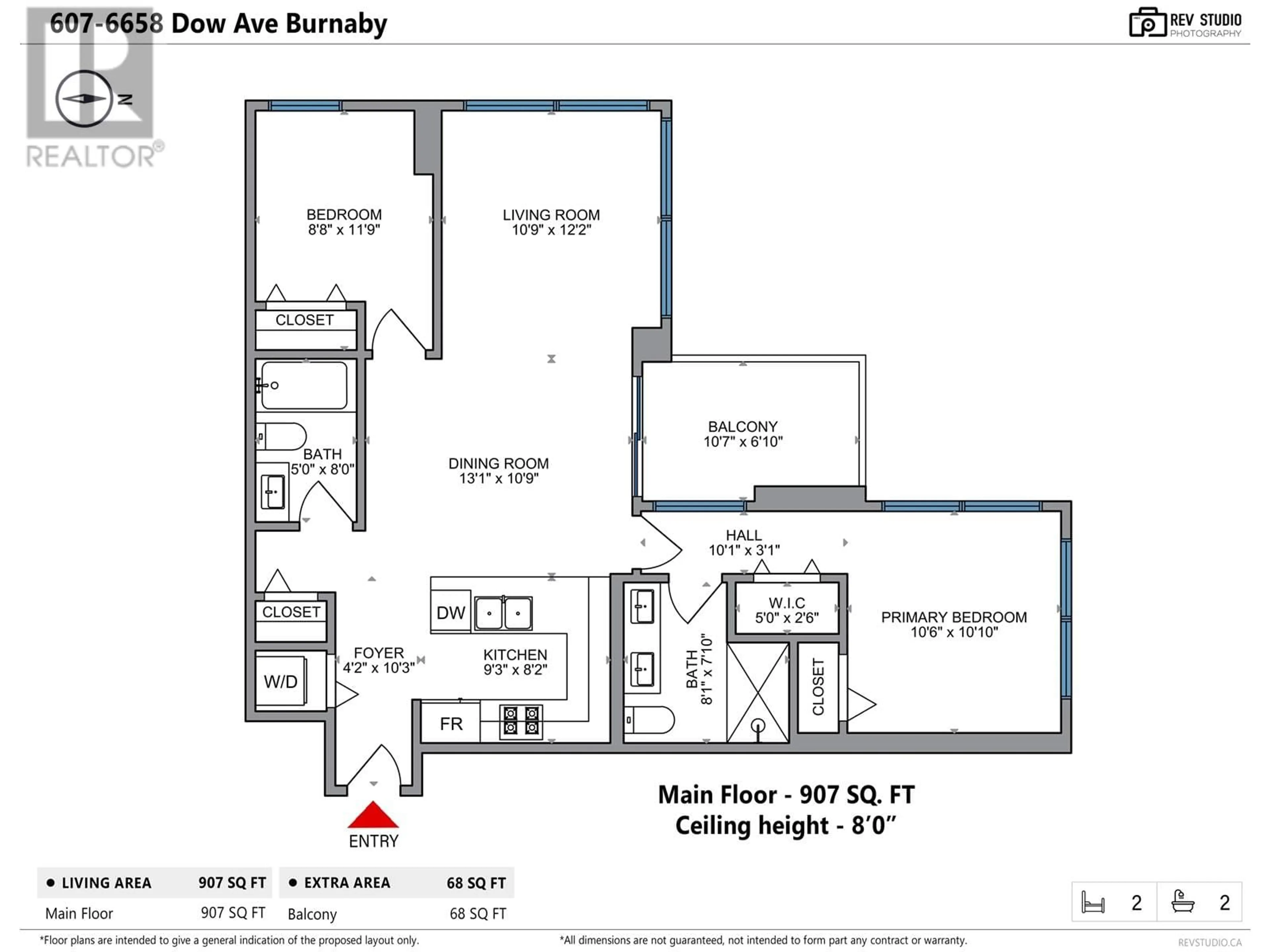 Floor plan for 607 6658 DOW AVENUE, Burnaby British Columbia V5H0C7