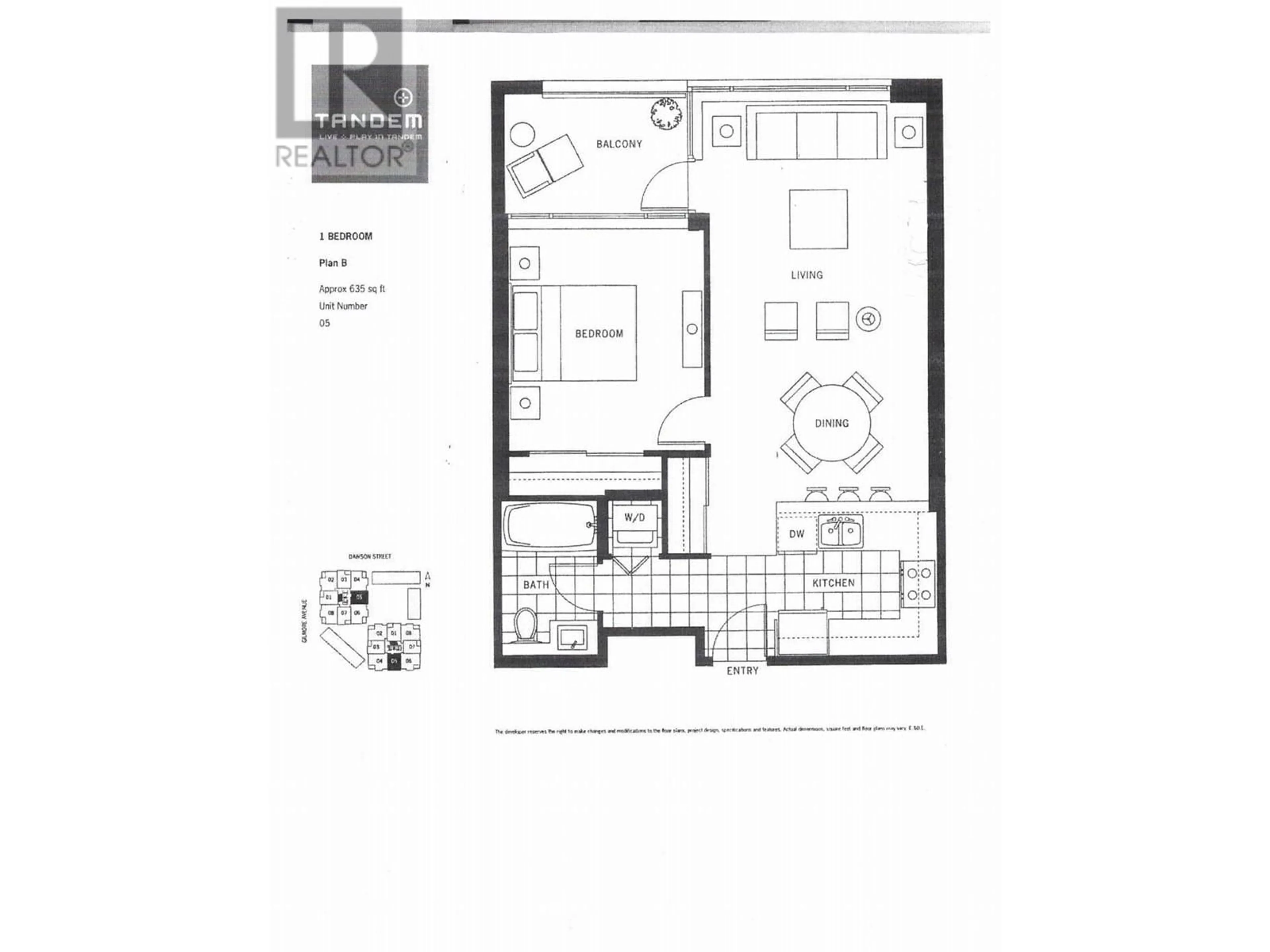 Floor plan for 1105 4118 DAWSON STREET, Burnaby British Columbia V5C0A3