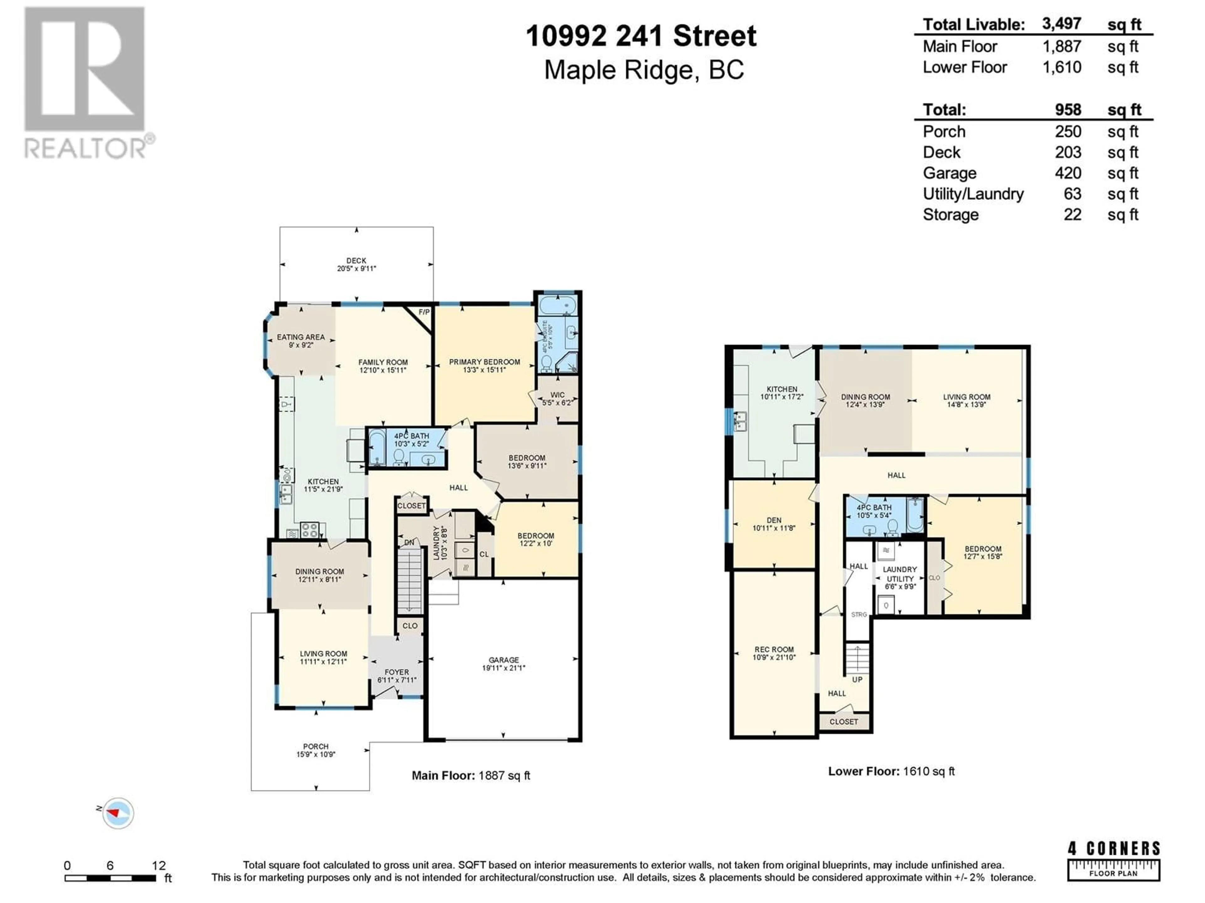 Floor plan for 10992 241 STREET, Maple Ridge British Columbia V2W1H7