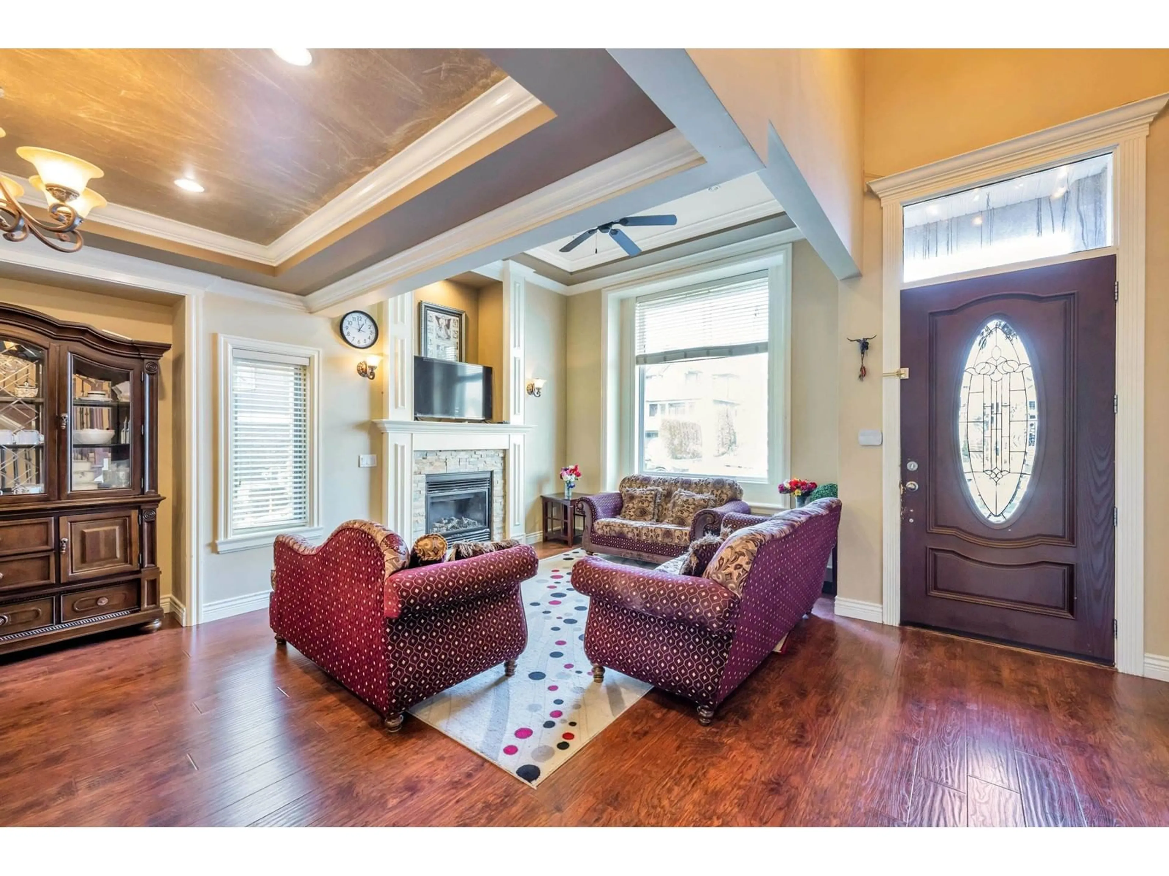 Living room, wood floors for 18882 54 AVENUE, Surrey British Columbia V3S2K2