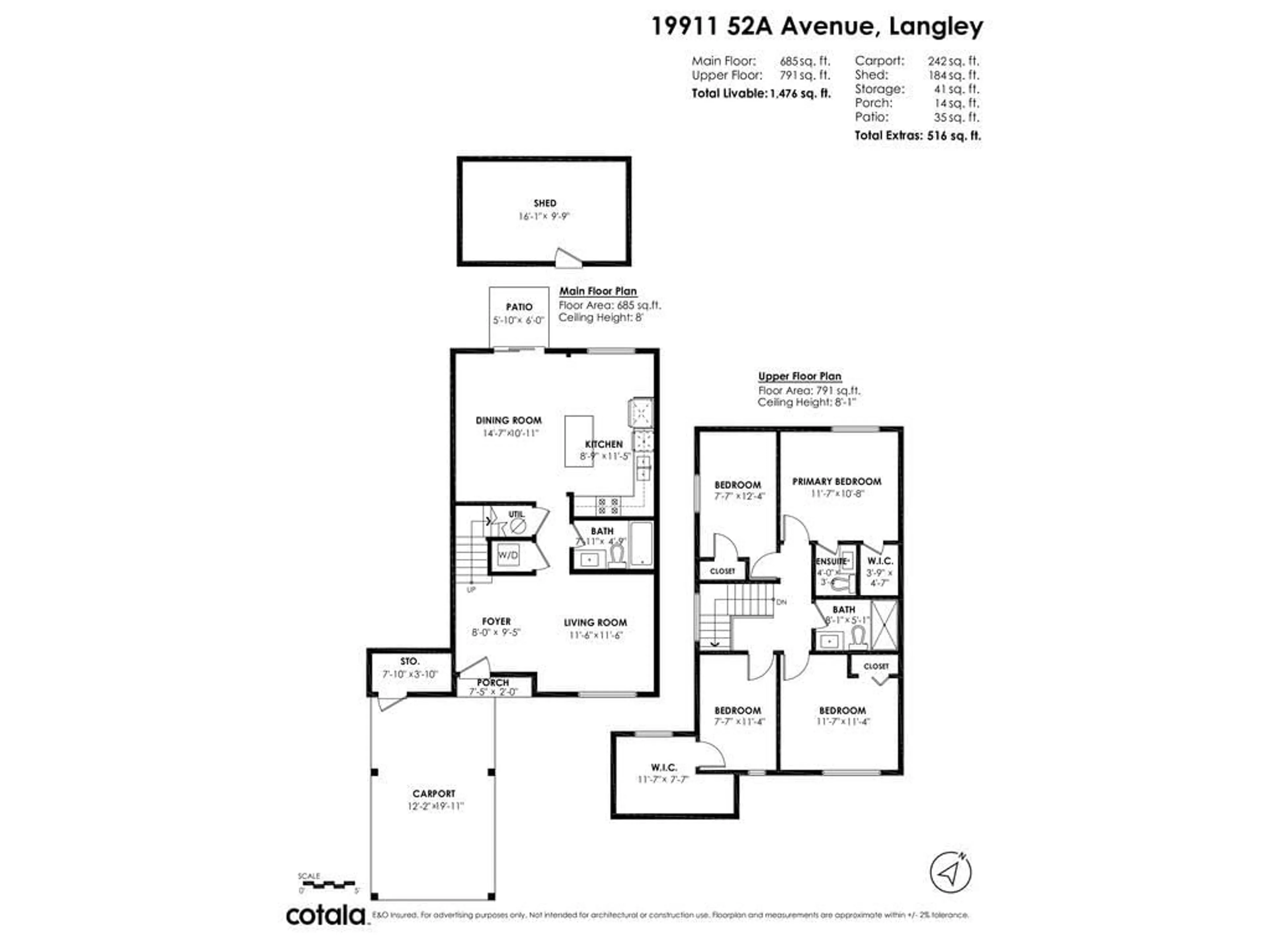 Floor plan for 19911 52A AVENUE, Langley British Columbia V3A6T2