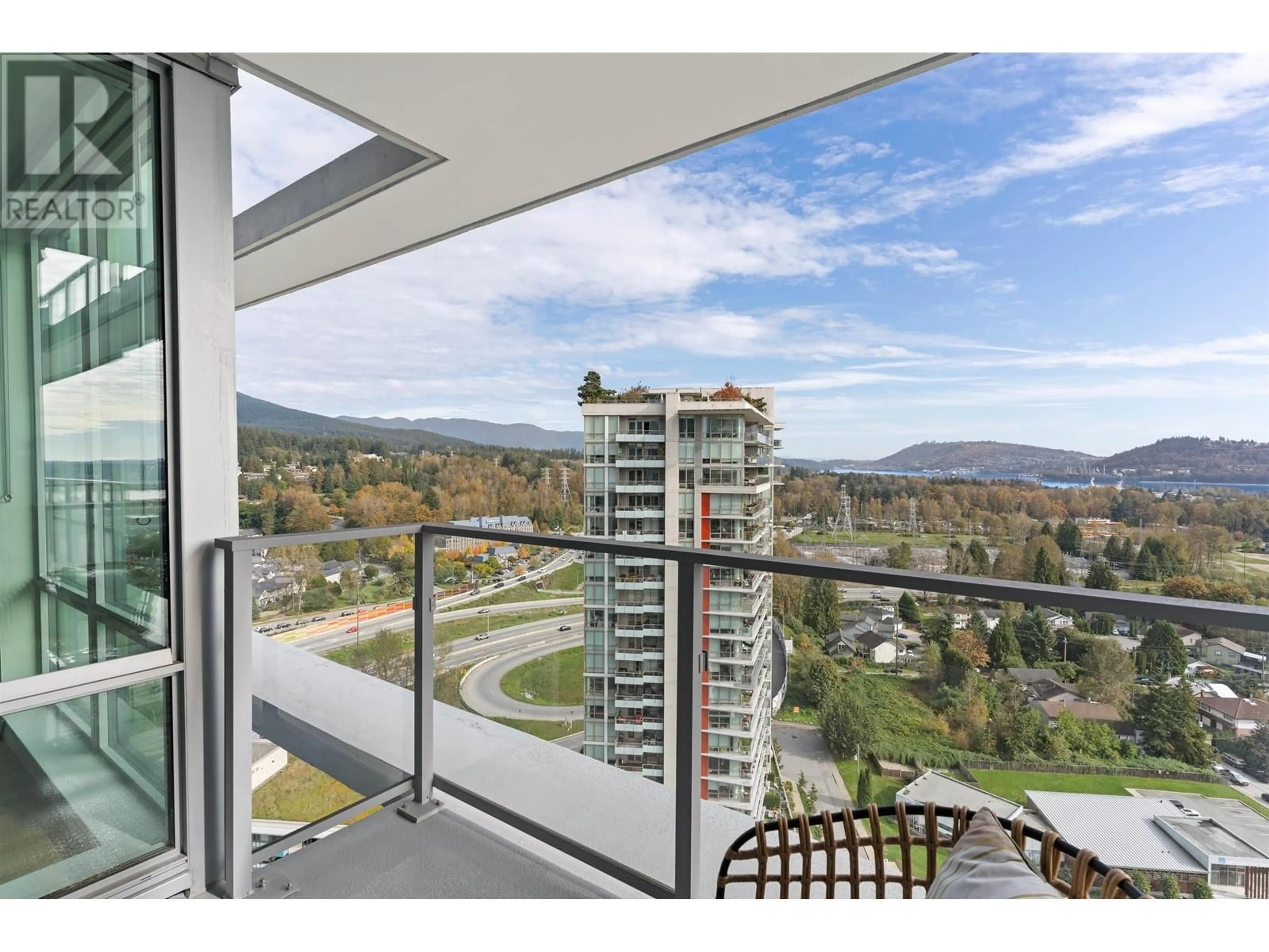 Balcony in the apartment, the view of lake or river for 2205 1500 FERN STREET, North Vancouver British Columbia V7J0E6