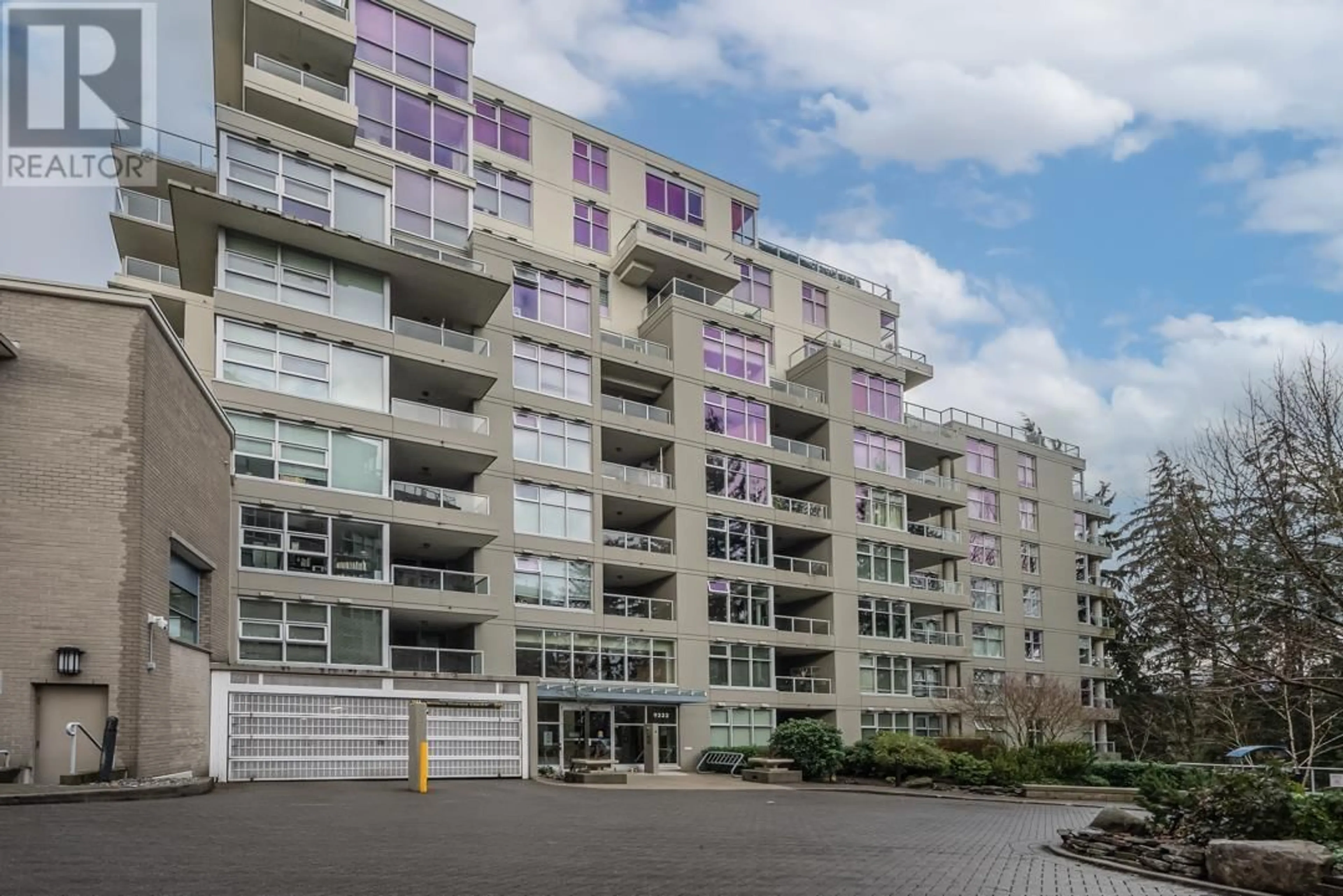 A pic from exterior of the house or condo, the front or back of building for 406 9232 UNIVERSITY CRESCENT, Burnaby British Columbia V5A0A3