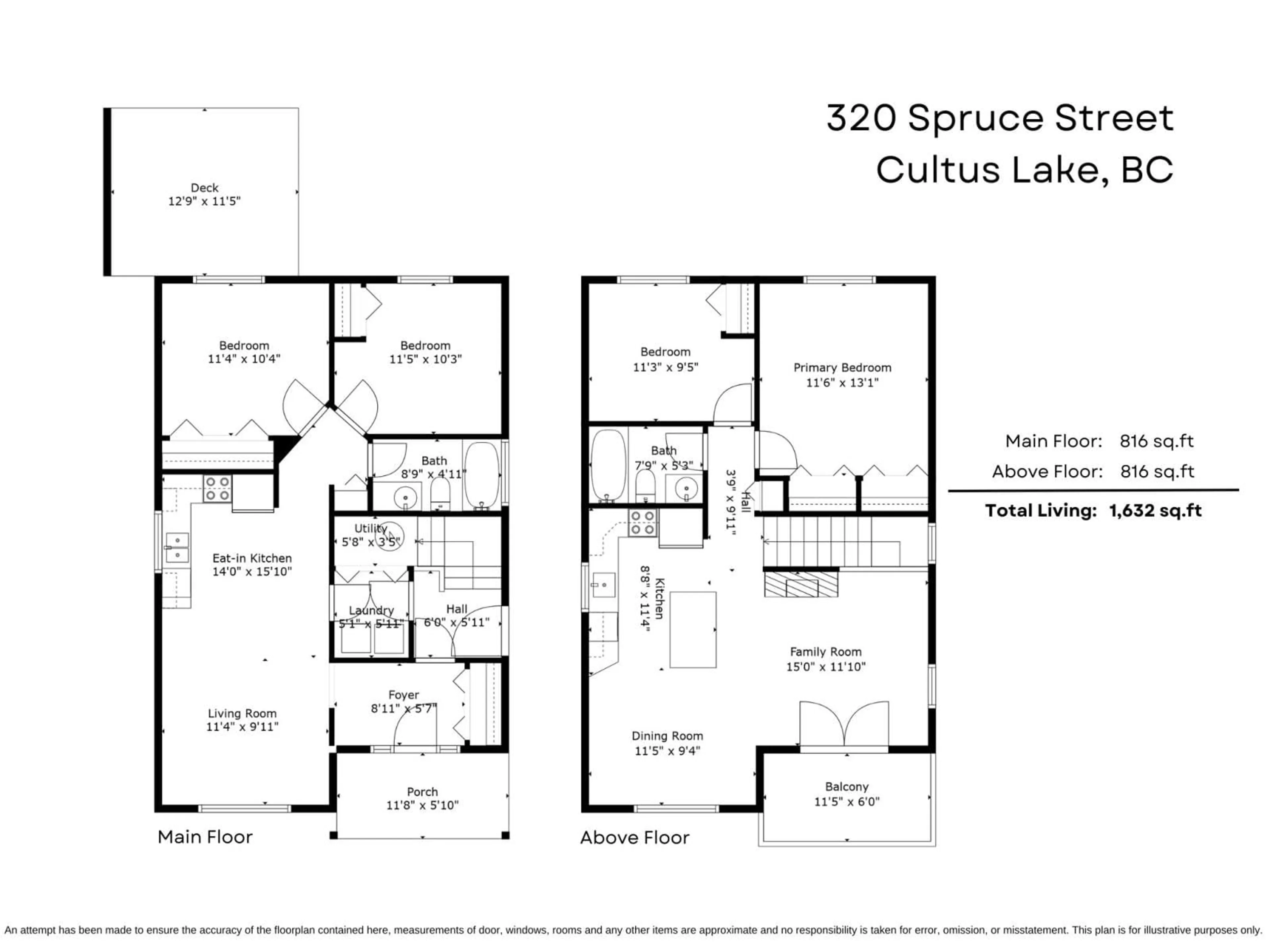 Floor plan for 320 SPRUCE STREET|Cultus Lake North, Cultus Lake British Columbia V2R4Y7