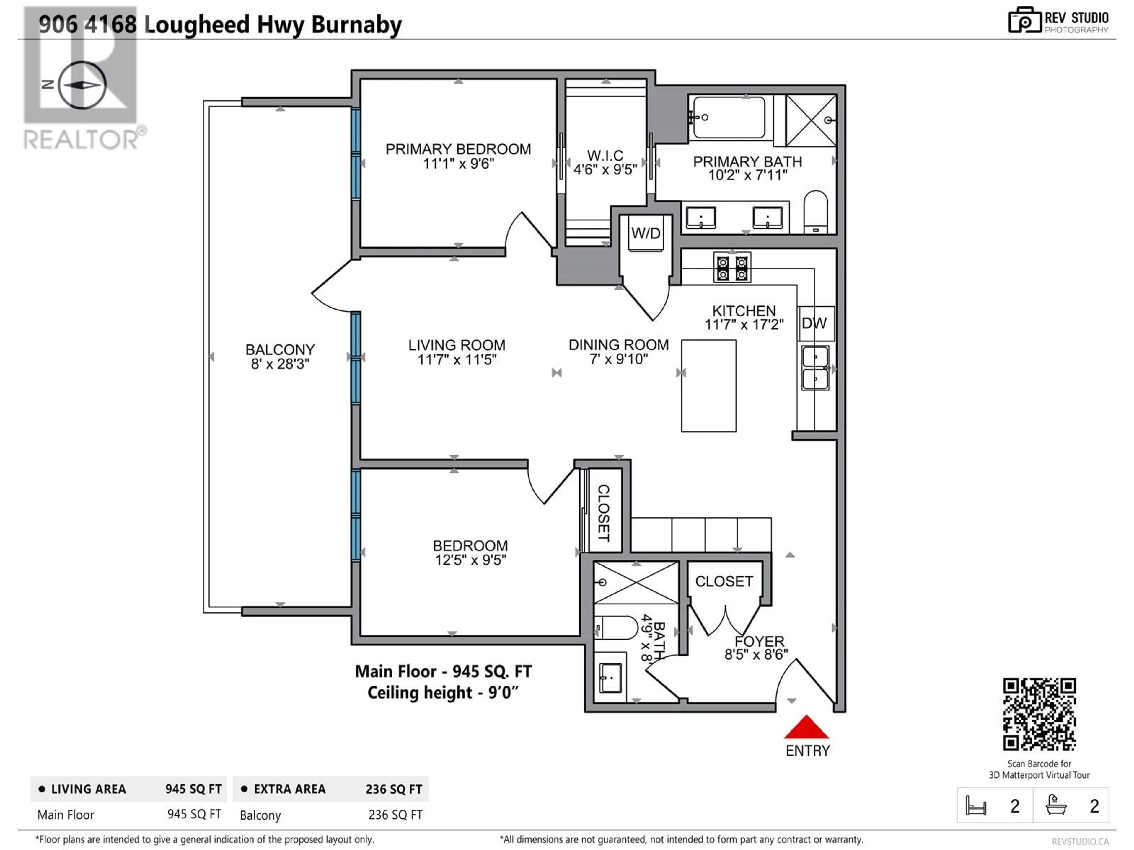 Floor plan for 906 4168 LOUGHEED HIGHWAY, Burnaby British Columbia V5C0N9