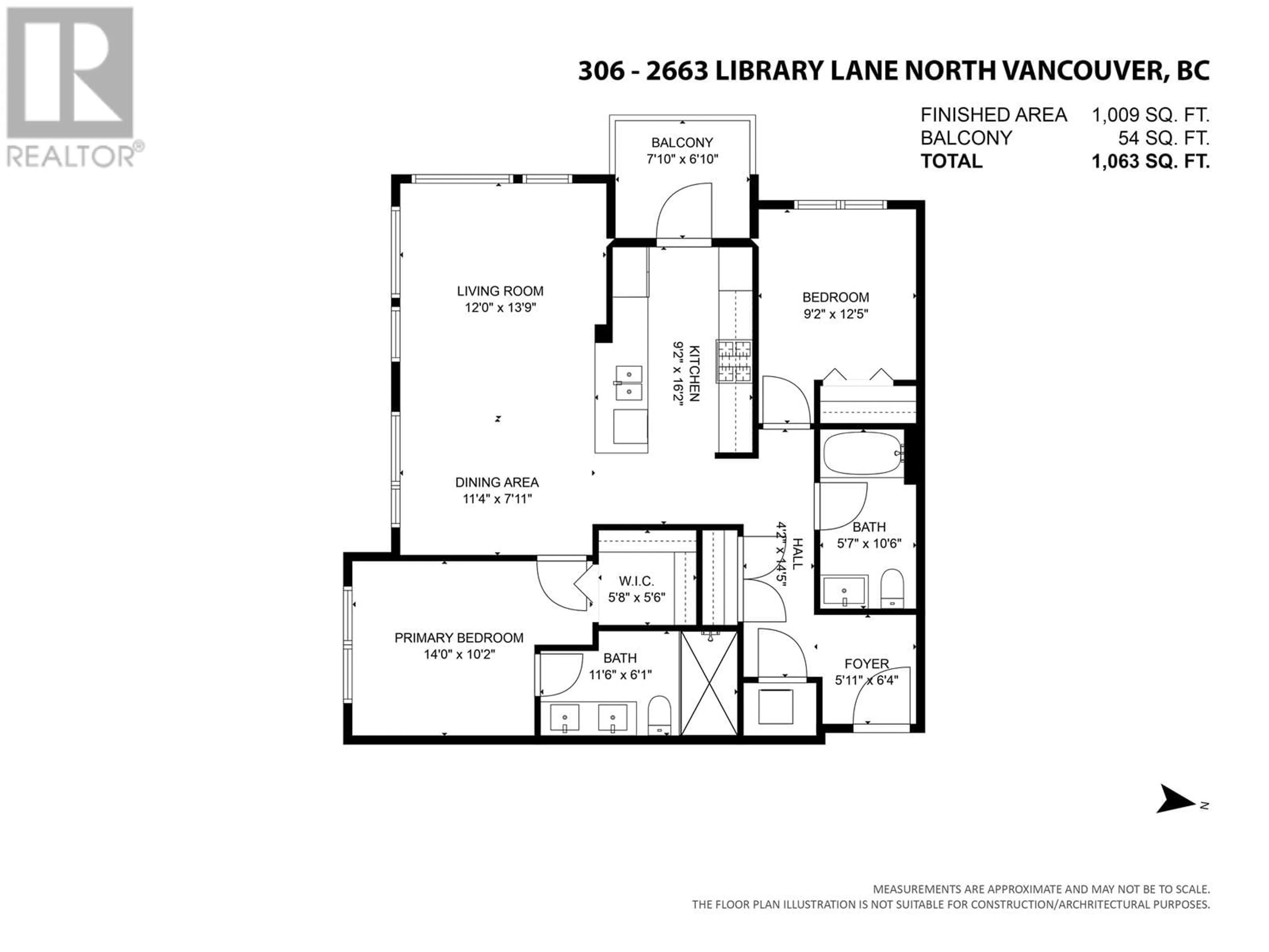 Floor plan for 306 2663 LIBRARY LANE, North Vancouver British Columbia V7J0C1