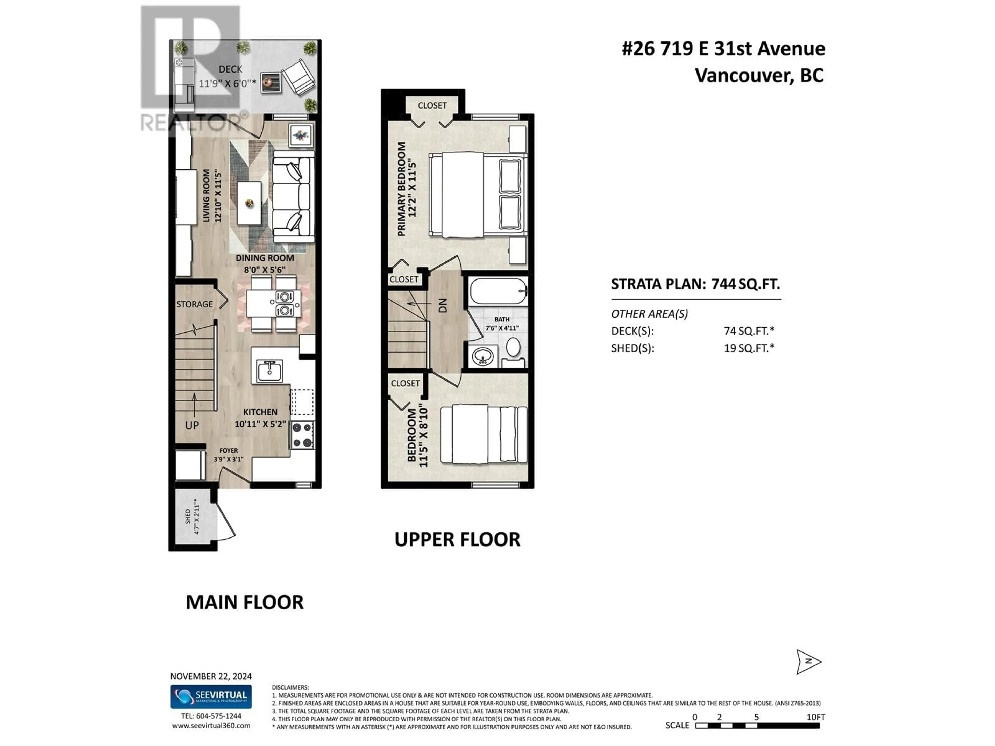 Floor plan for 26 719 E 31ST AVENUE, Vancouver British Columbia V5V2W9