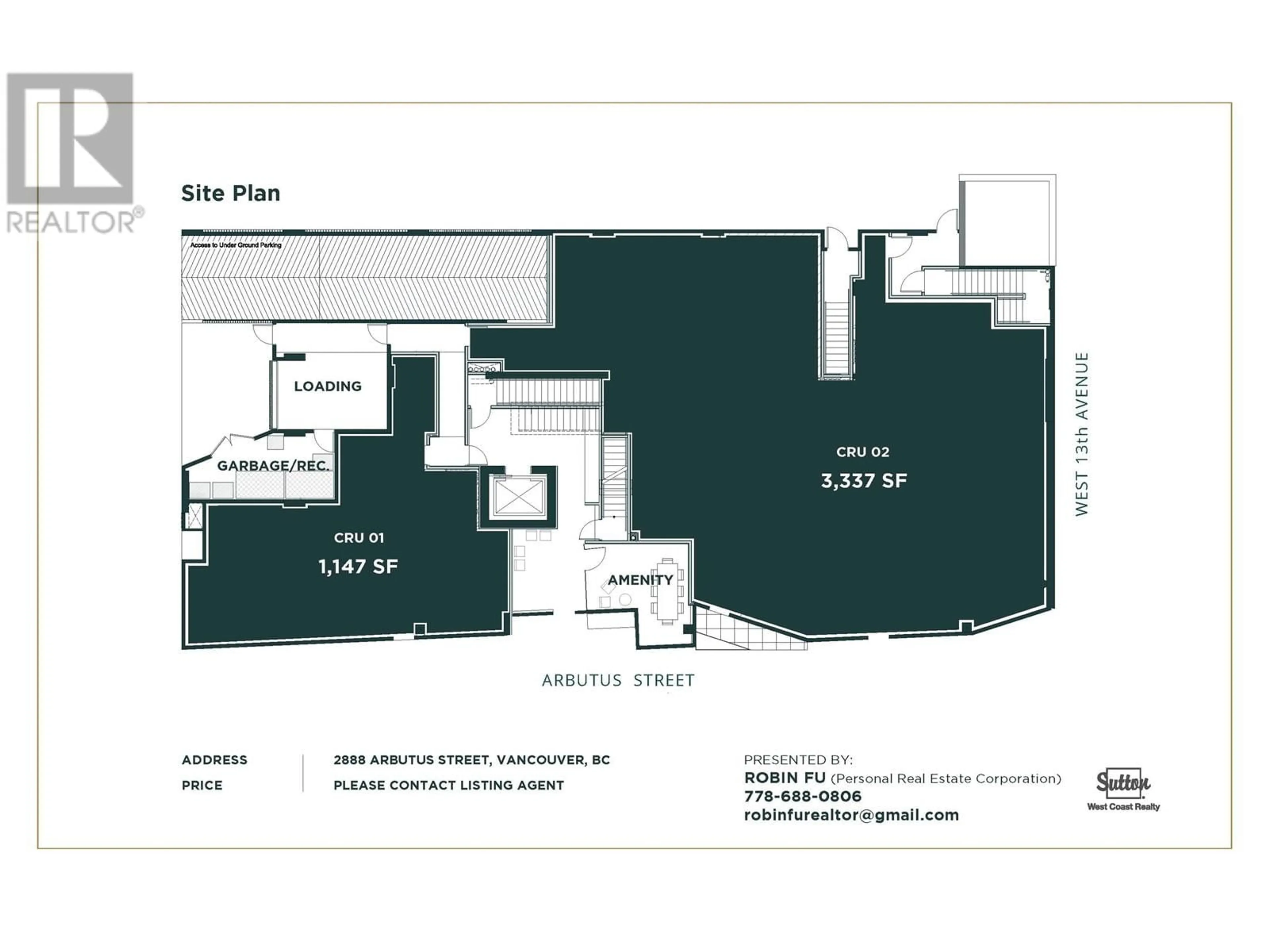 Floor plan for 2 2888 ARBUTUS STREET, Vancouver British Columbia V6J3Y7