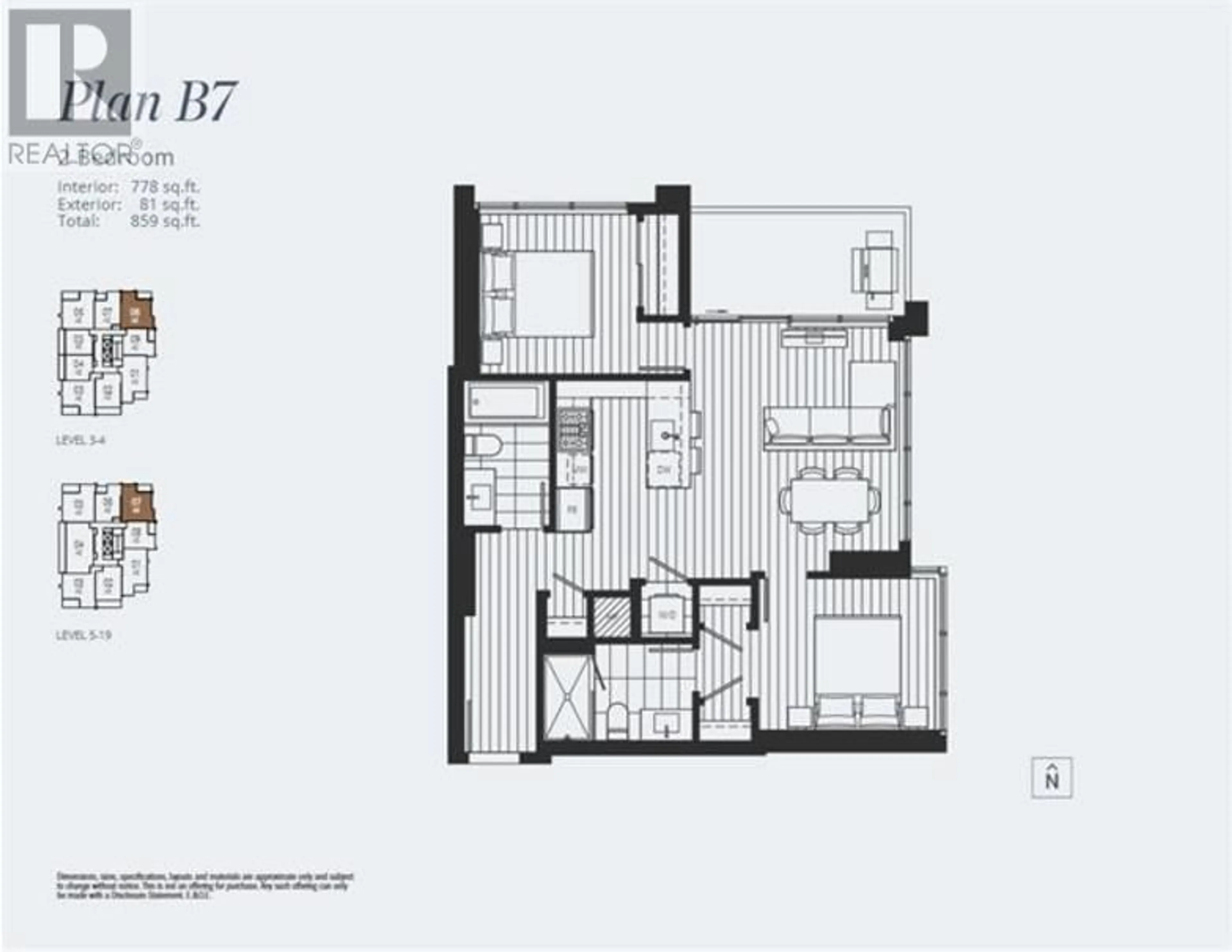 Floor plan for 1607 2288 ALPHA AVENUE, Burnaby British Columbia V5C0L9