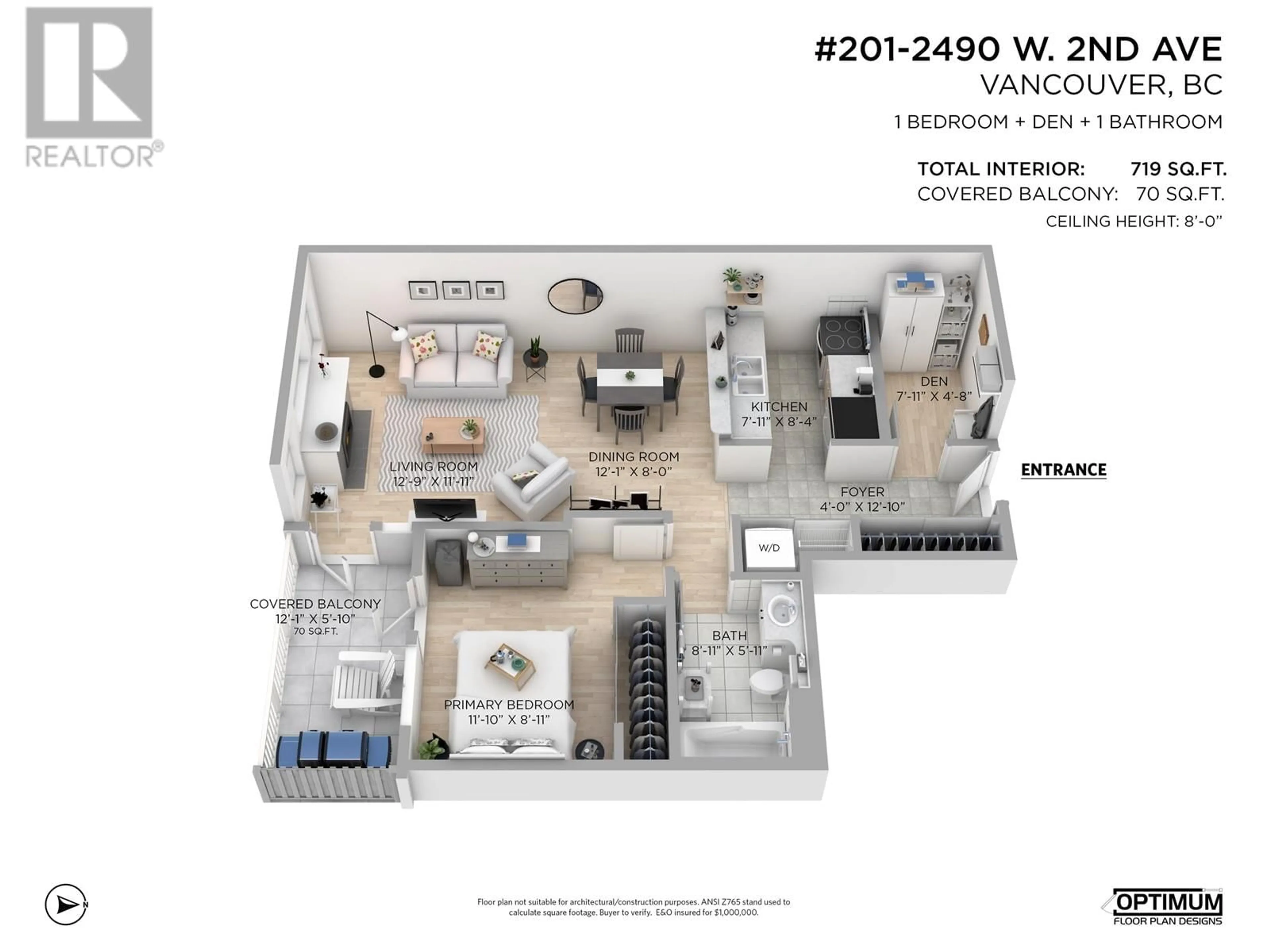 Floor plan for 201 2490 W 2ND AVENUE, Vancouver British Columbia V6K1J6