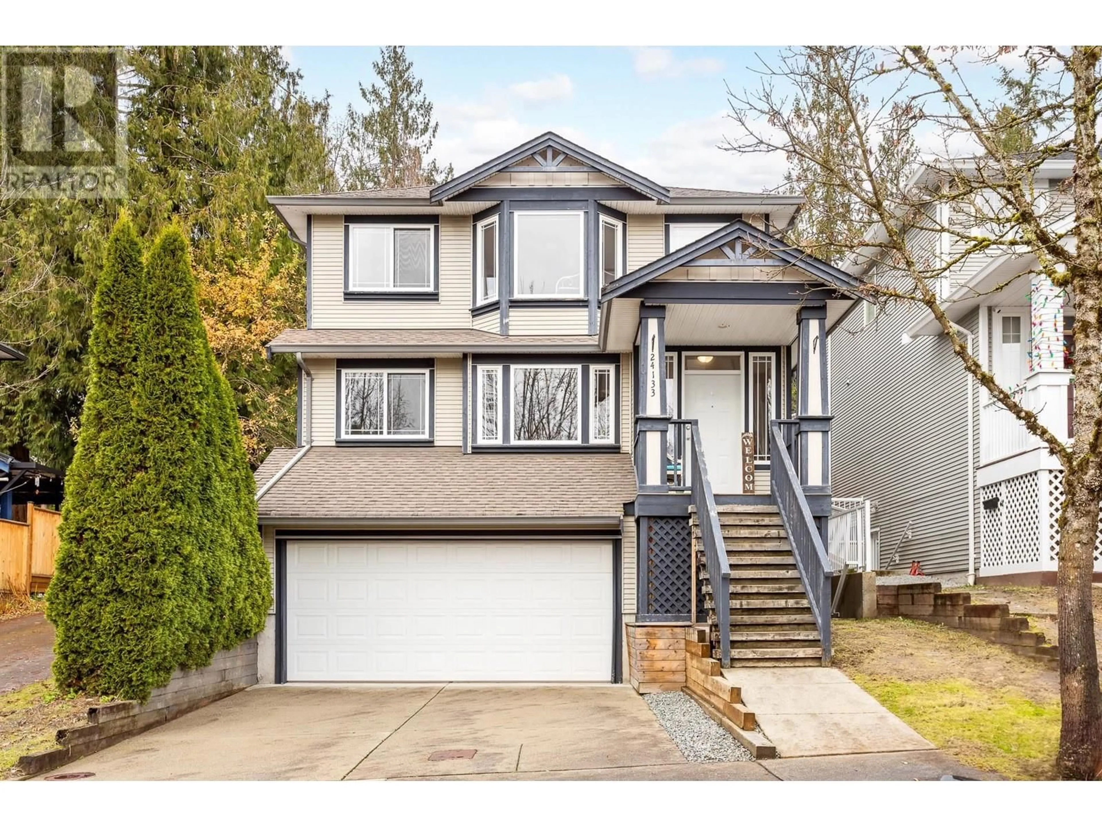 Frontside or backside of a home, the street view for 24133 102B AVENUE, Maple Ridge British Columbia V2W2C5