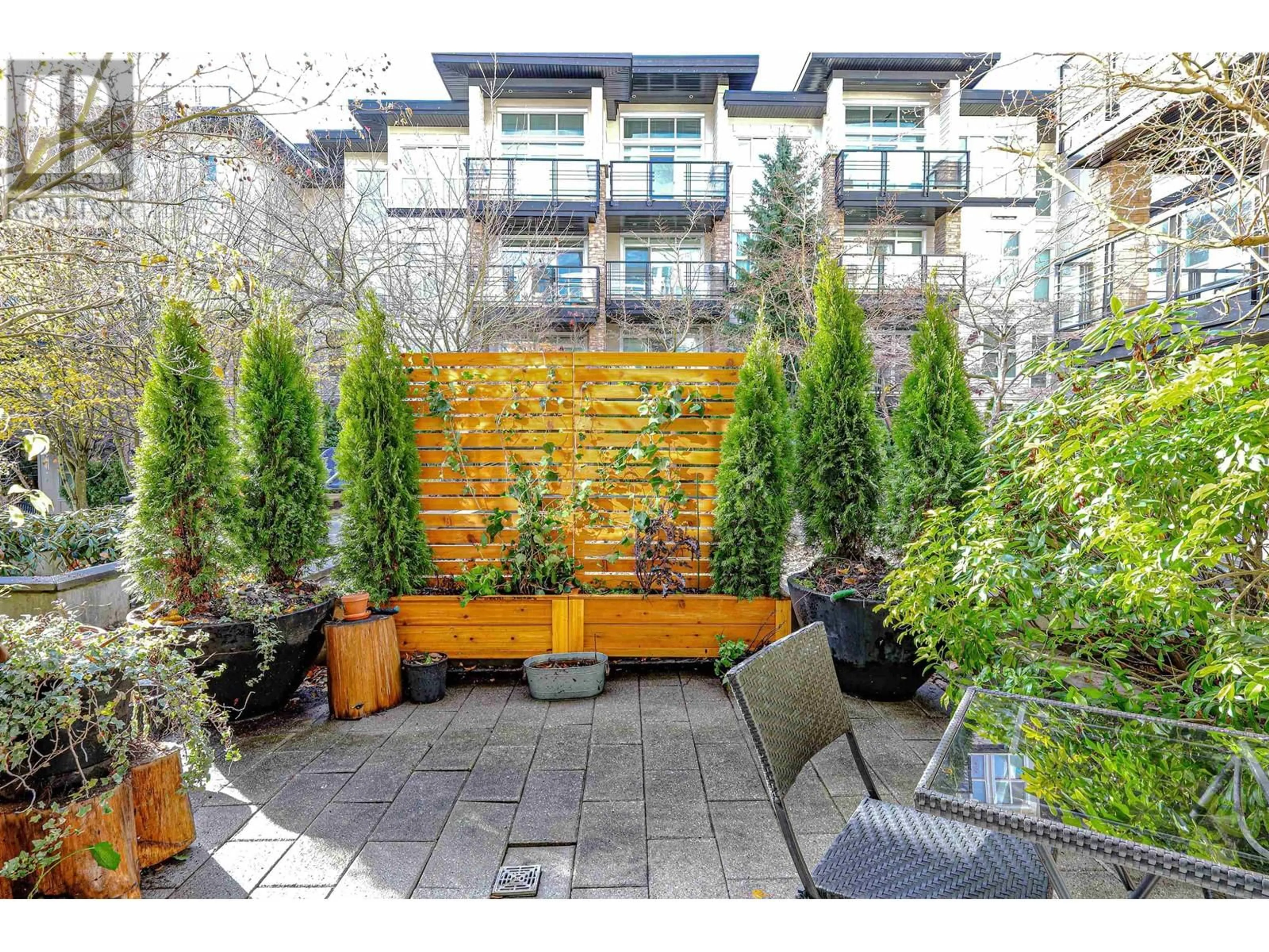 Patio, the fenced backyard for 123 5928 BIRNEY AVENUE, Vancouver British Columbia V6S0B5