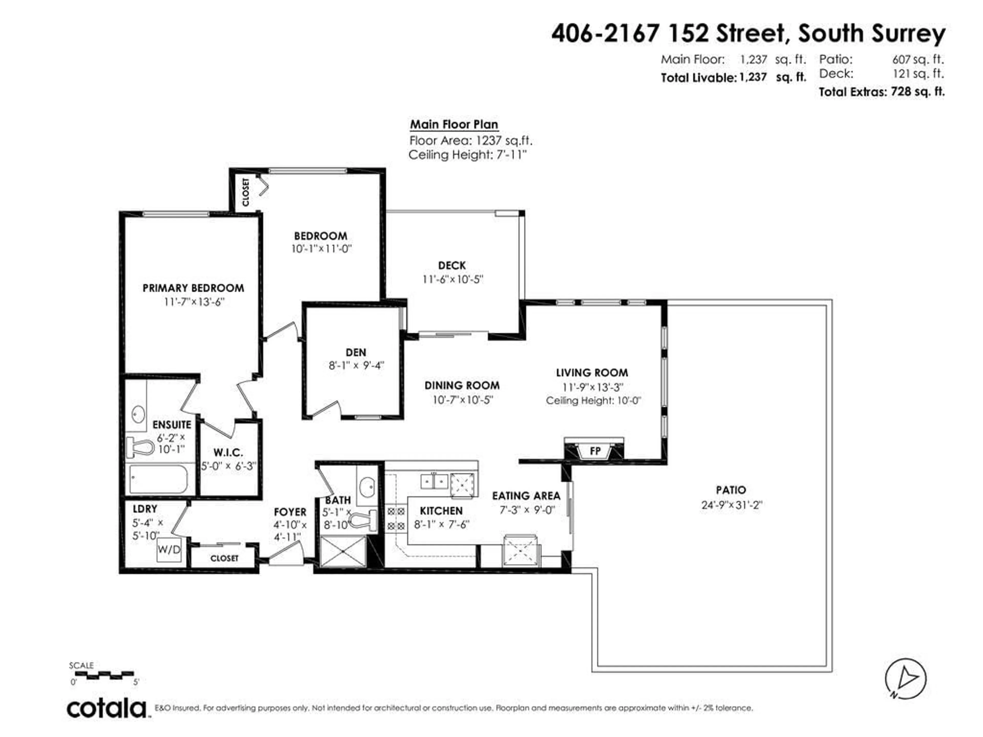 Floor plan for 406 2167 152 STREET, Surrey British Columbia V4A4P1