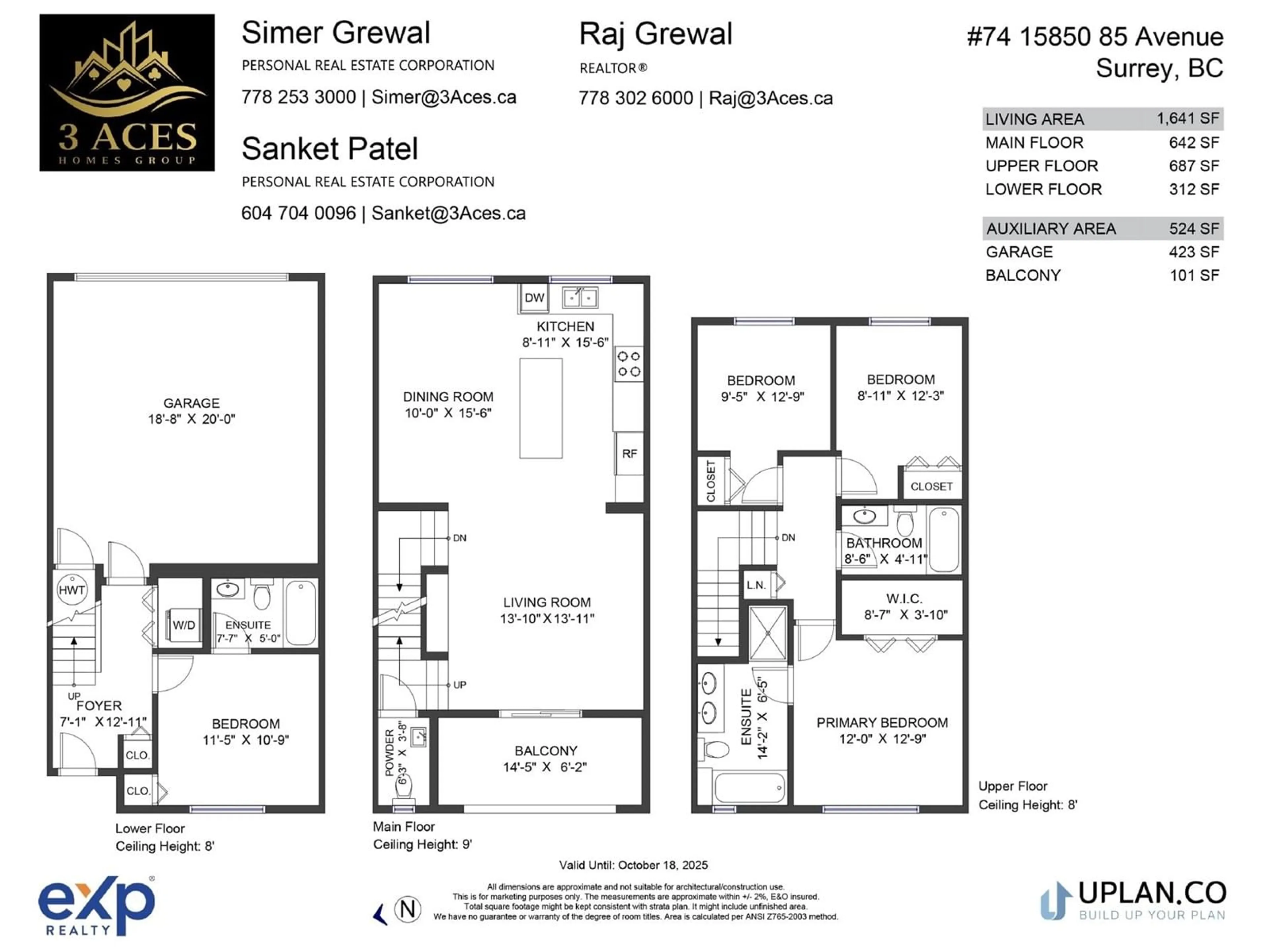 Floor plan for 74 15850 85 AVENUE, Surrey British Columbia V4N6W2