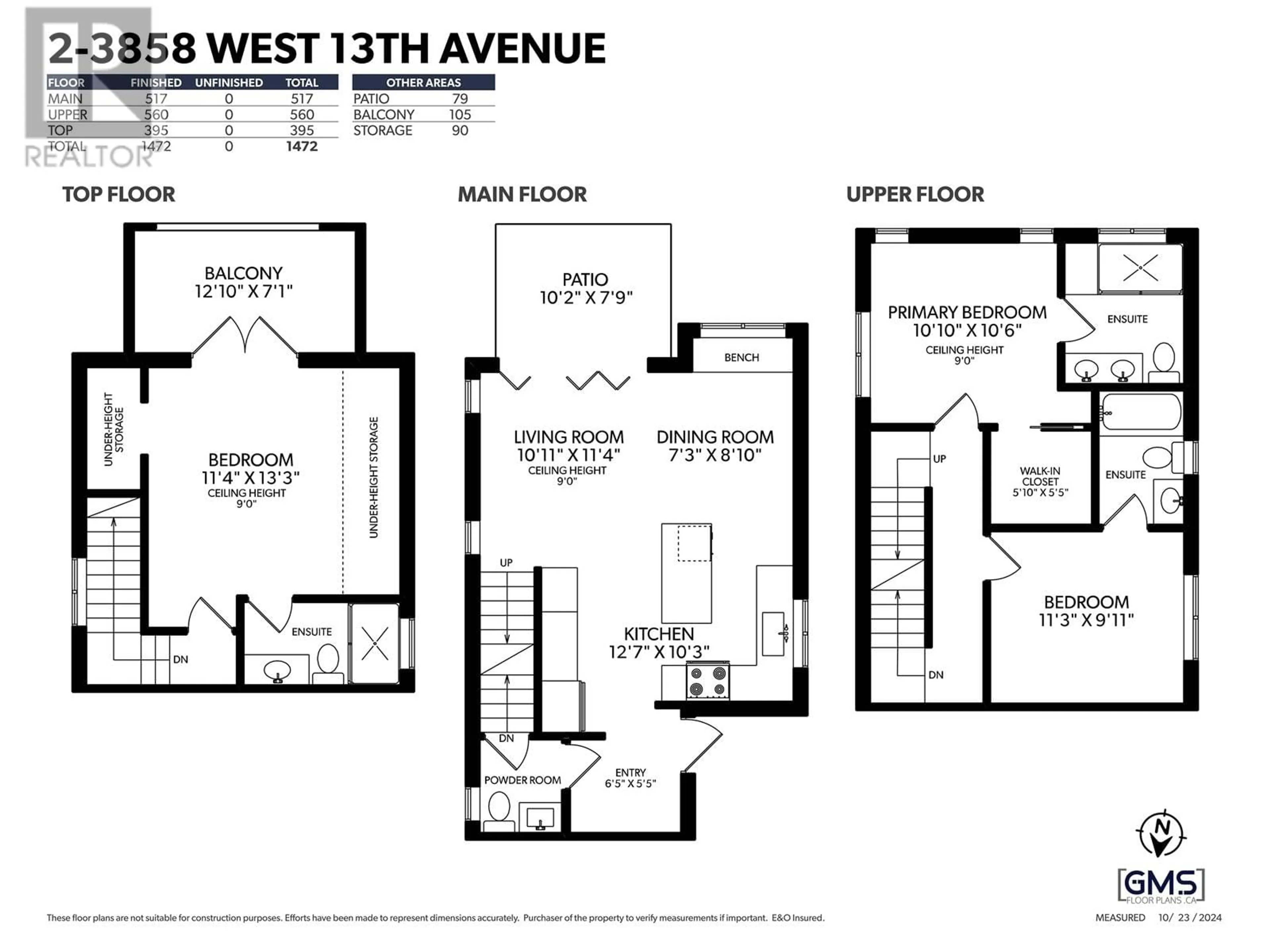 Floor plan for B 3858 W 13TH AVENUE, Vancouver British Columbia V6R2S8