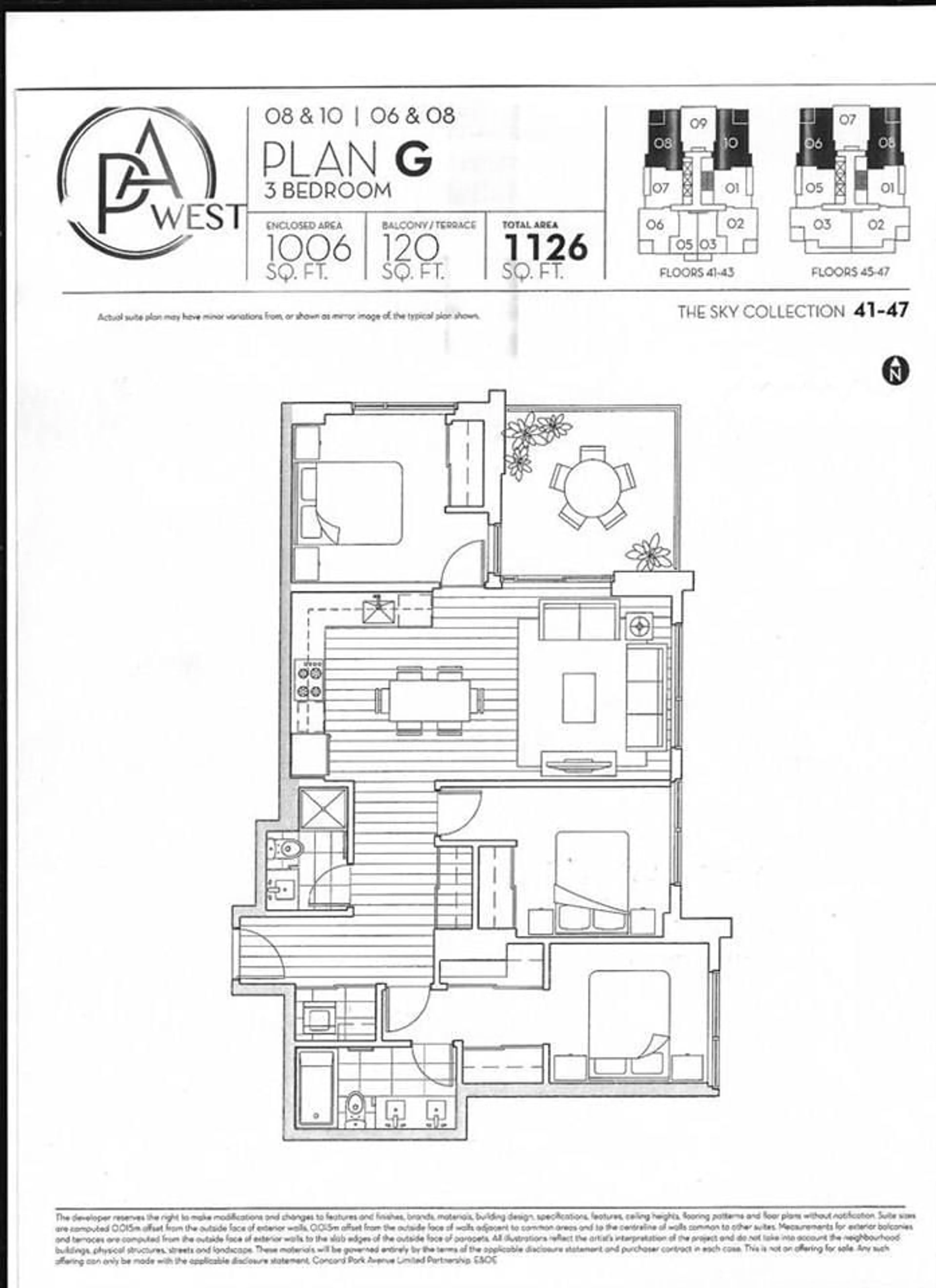 Floor plan for 4308 13696 100 AVENUE, Surrey British Columbia V3T0G5