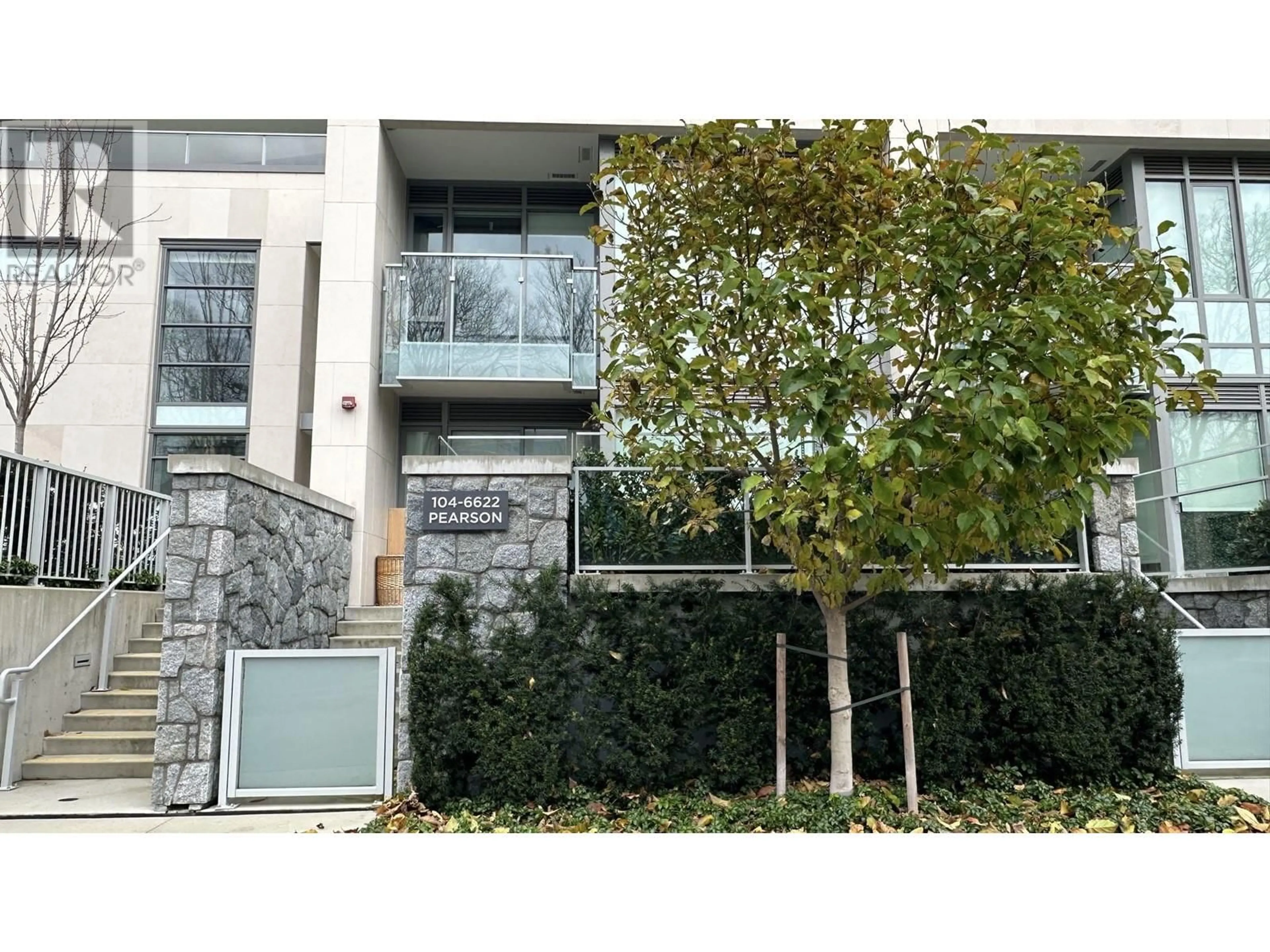 A pic from exterior of the house or condo, the front or back of building for 104 6622 PEARSON WAY, Richmond British Columbia V7C0E4