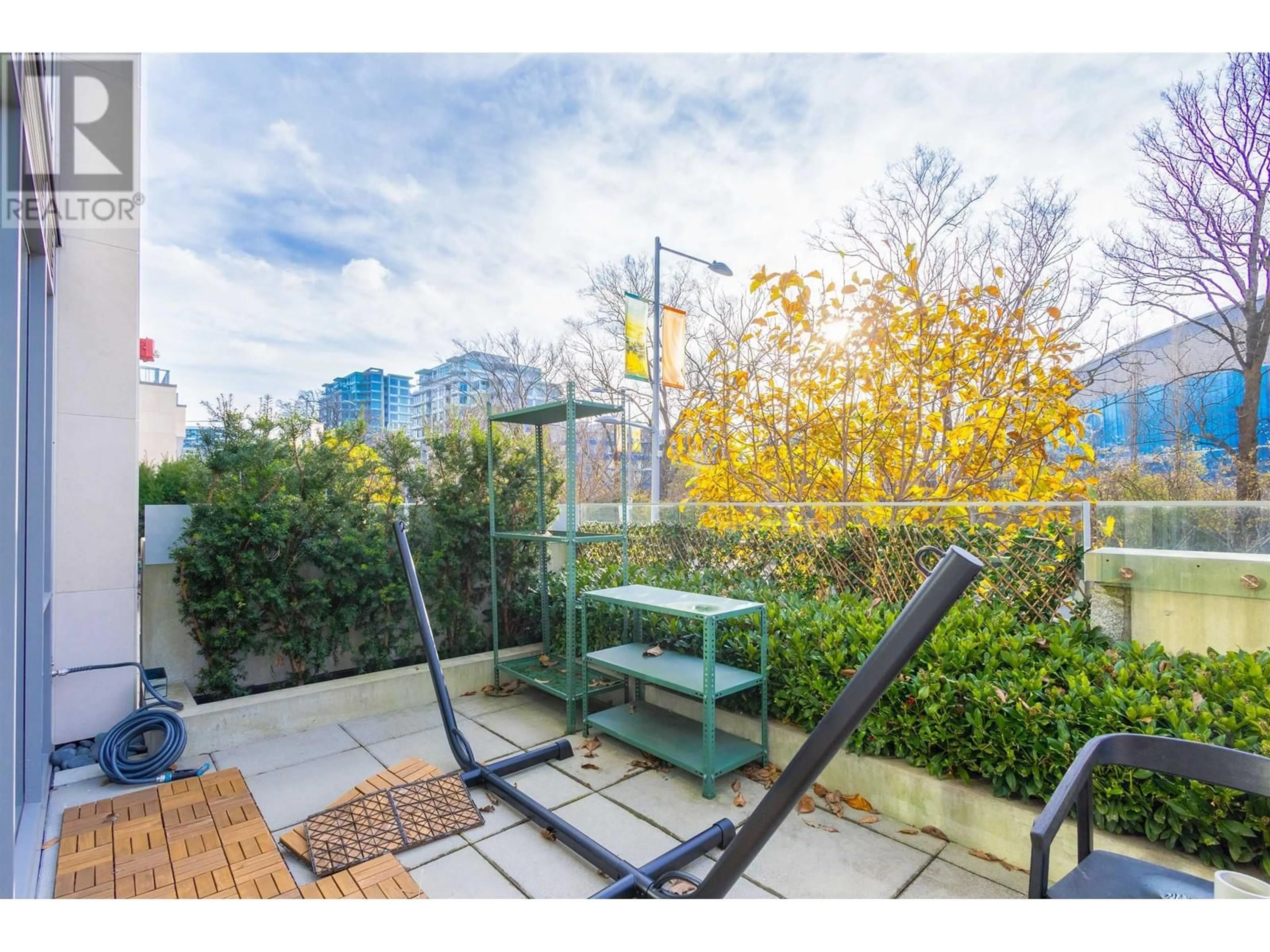 Patio, the fenced backyard for 104 6622 PEARSON WAY, Richmond British Columbia V7C0E4