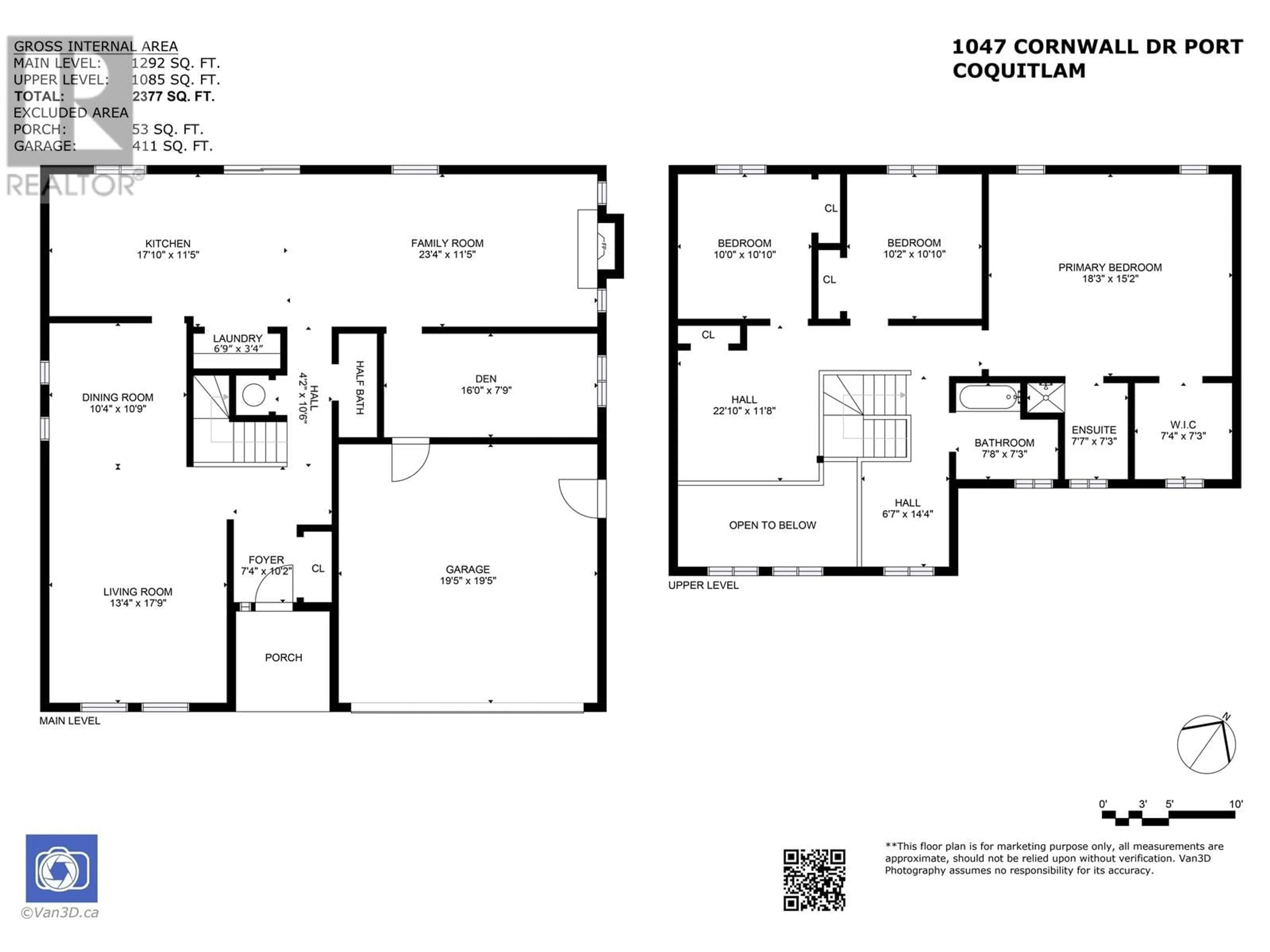 Floor plan for 1047 CORNWALL DRIVE, Port Coquitlam British Columbia V3B5X2